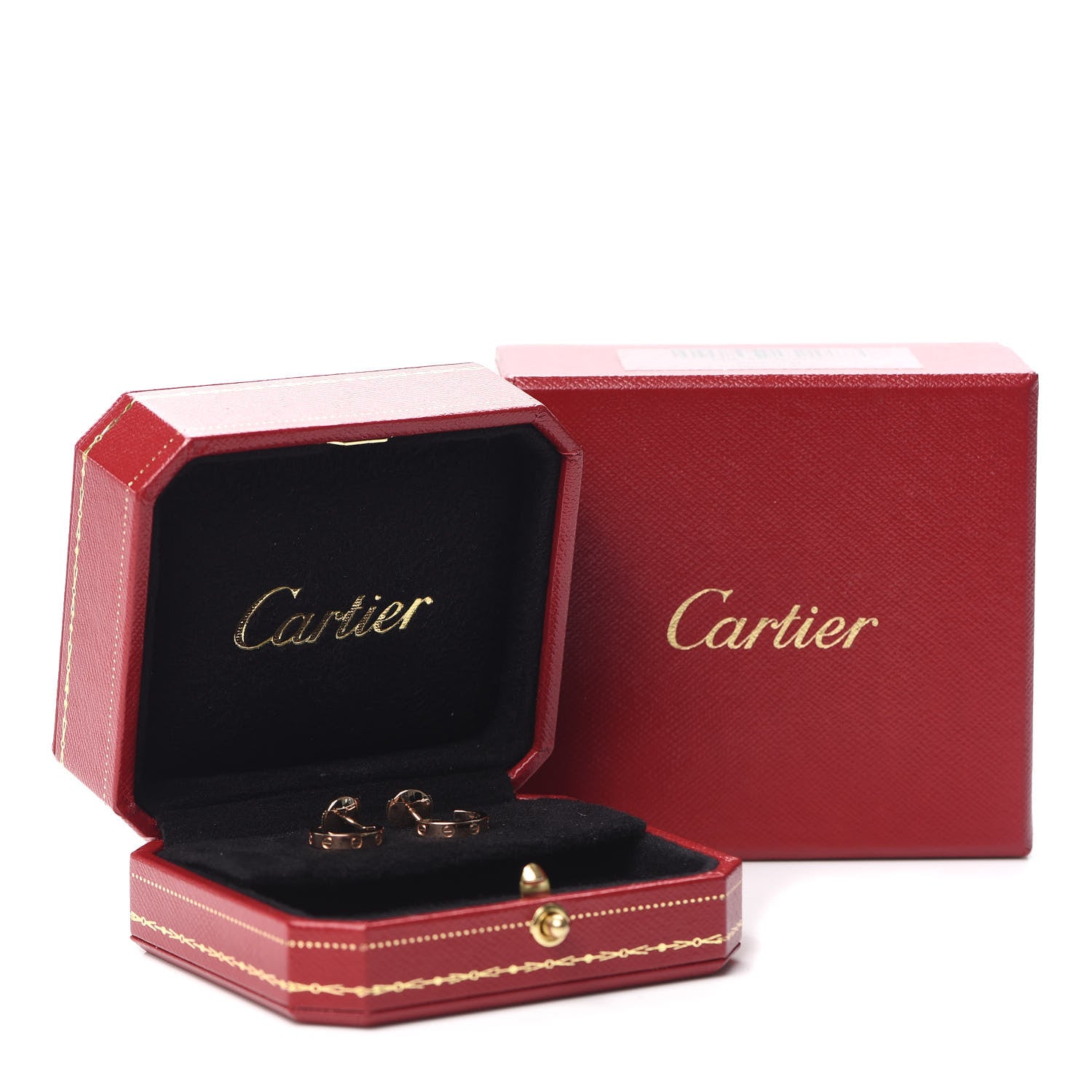 Cartier 18K Pink Gold Small LOVE Hoop Earrings 6 of 6