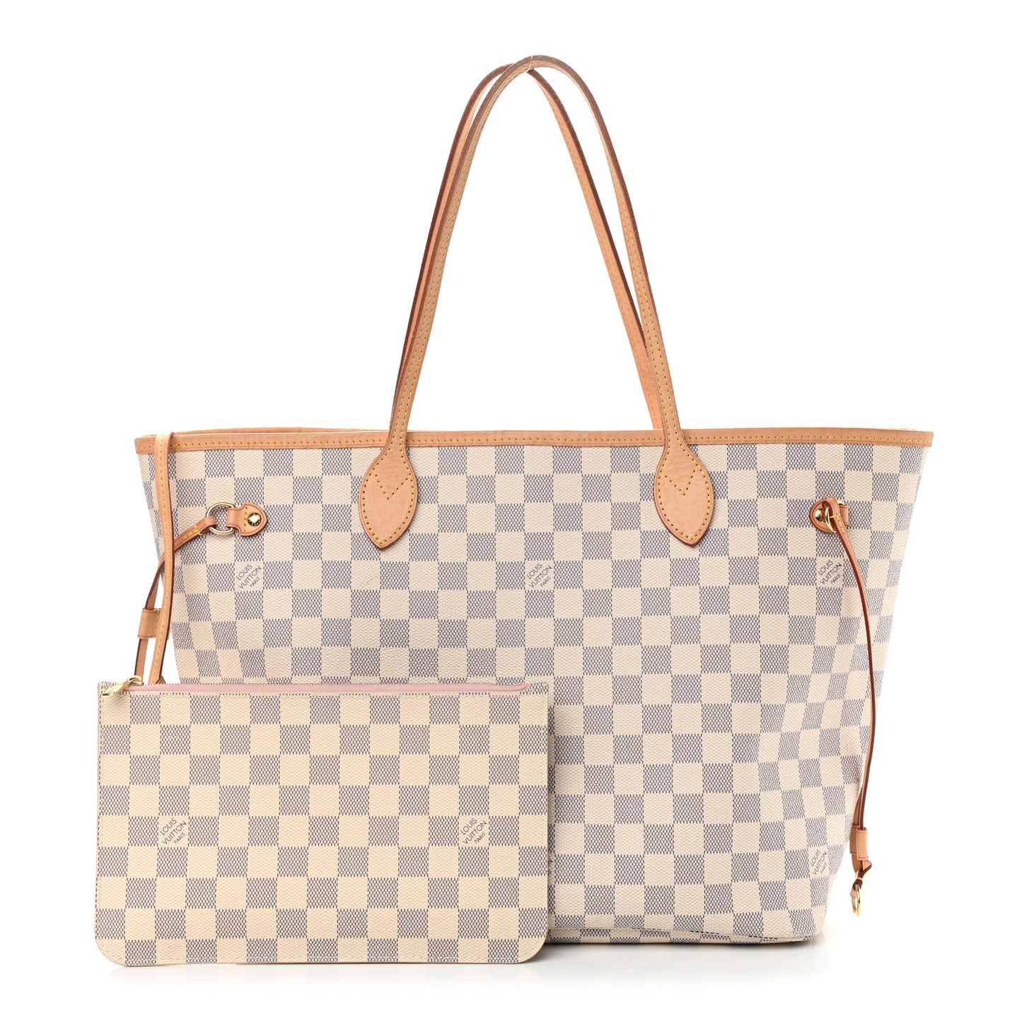 Damier Azur Neo Neverfull MM Rose Ballerine