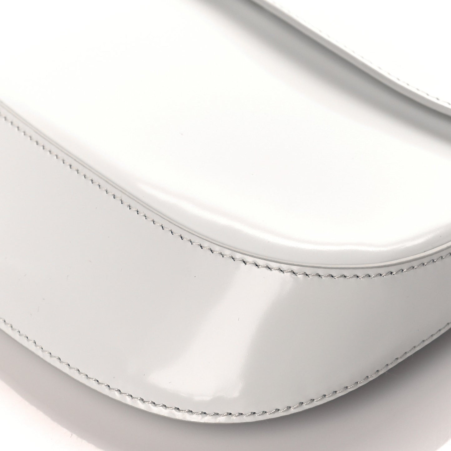 Spazzolato Cleo Flap Shoulder Bag White