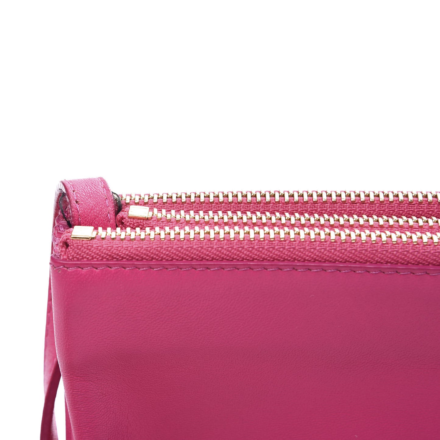 Lambskin Small Trio Crossbody Bag Fuchsia