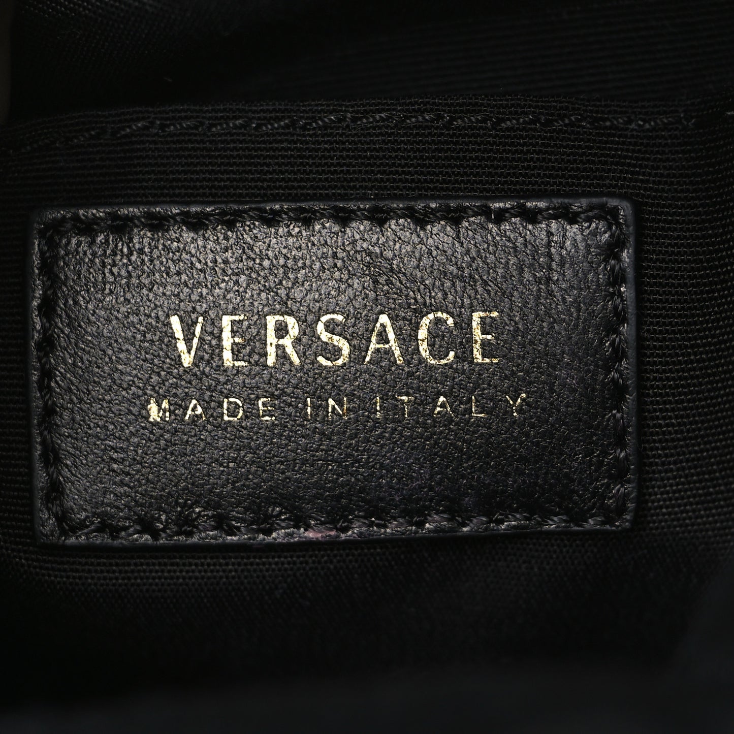 Nappa Quilted Medusa Bucket Bag Black