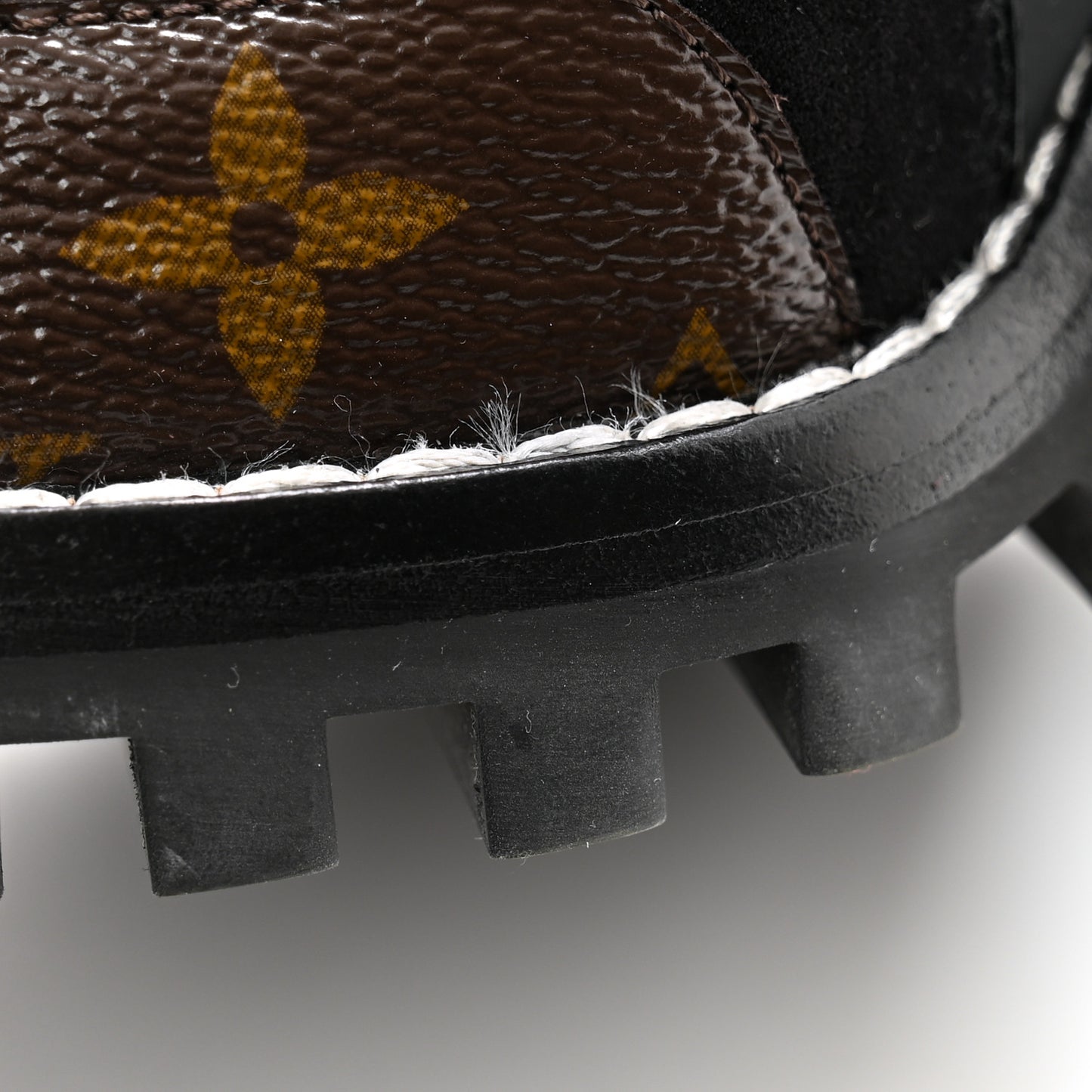 Suede Calfskin Monogram Star Trail Ankle Boots 37 Black