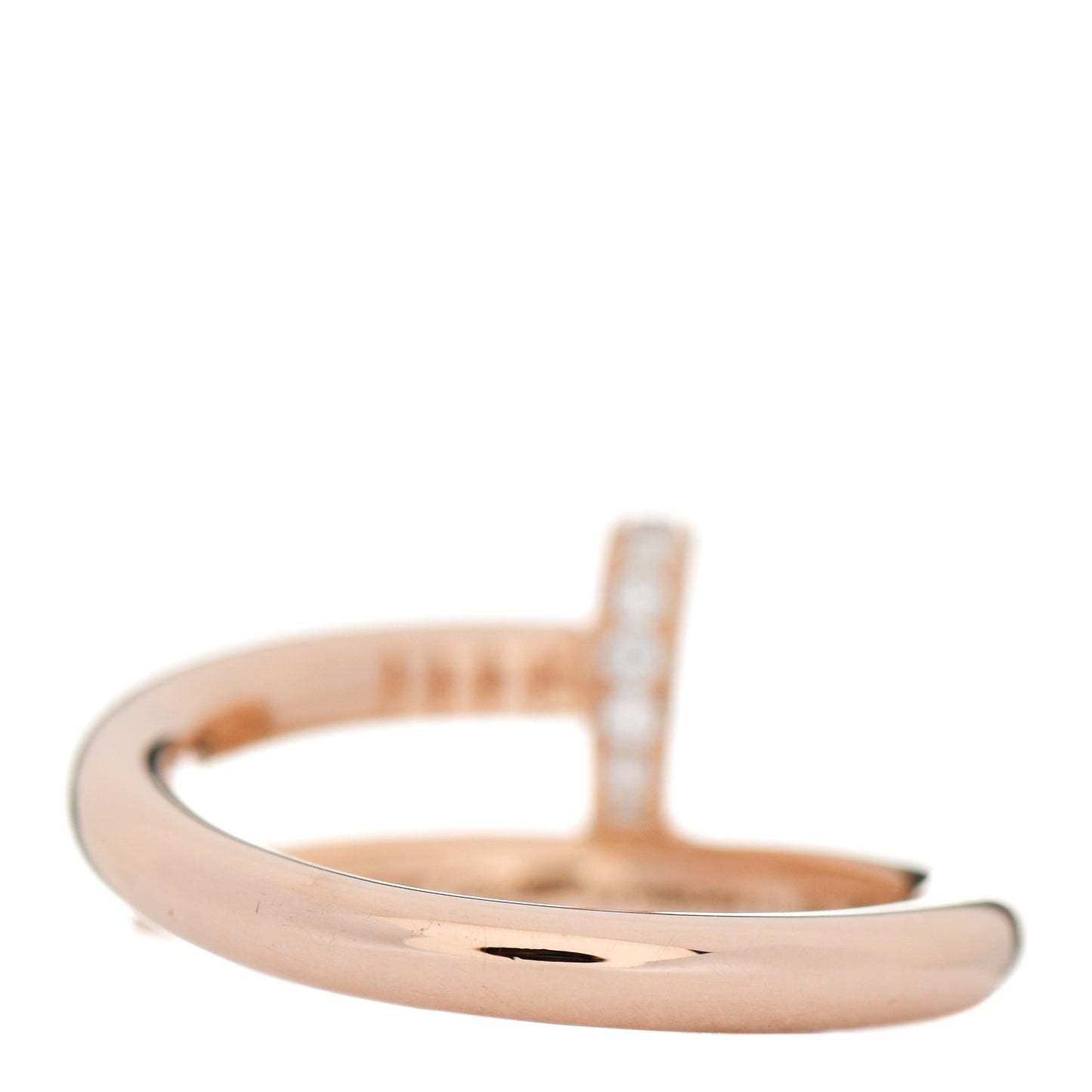 18K Pink Gold Diamond Juste Un Clou Ring 52 6