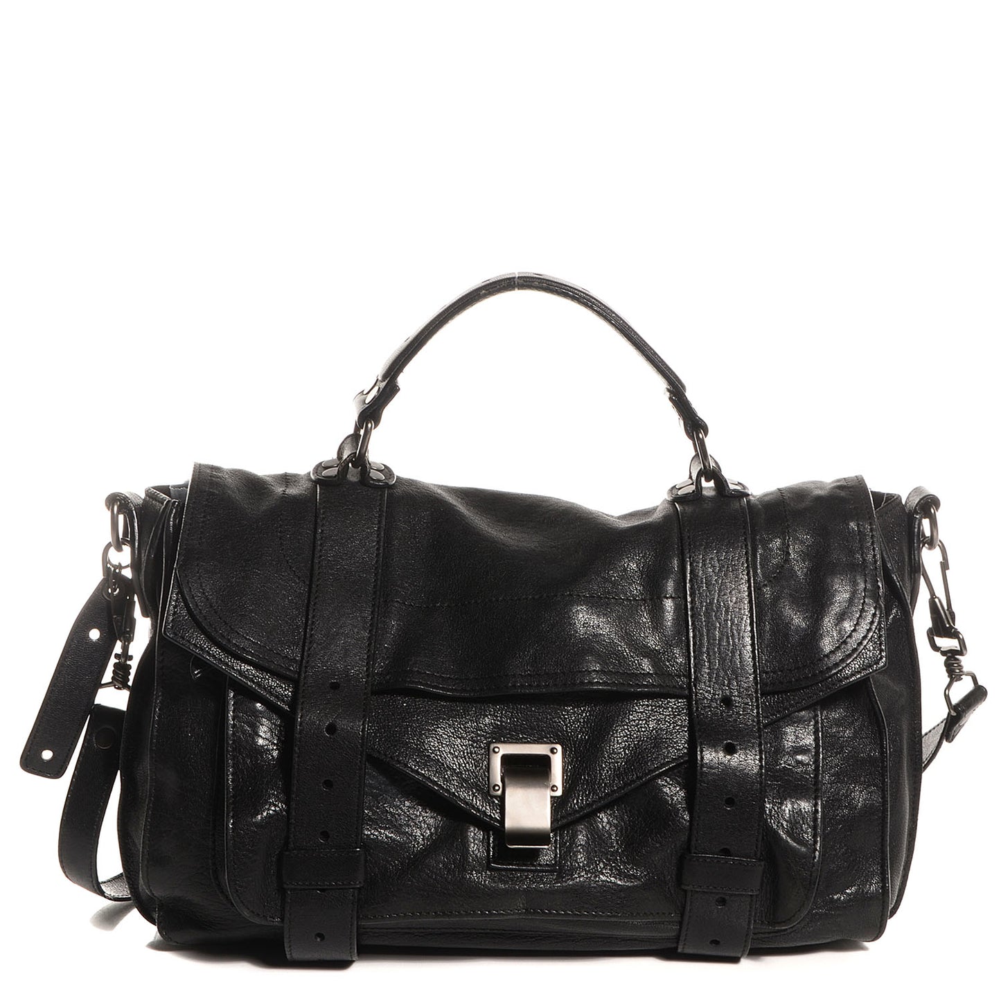 Lambskin PS1 Medium Satchel Black