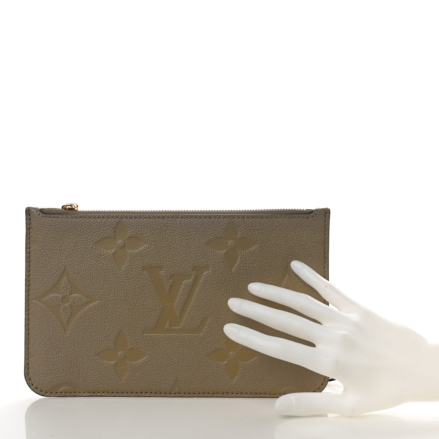 Louis Vuitton Empreinte Monogram Giant Neverfull MM Pochette Tourterelle 2 of 7