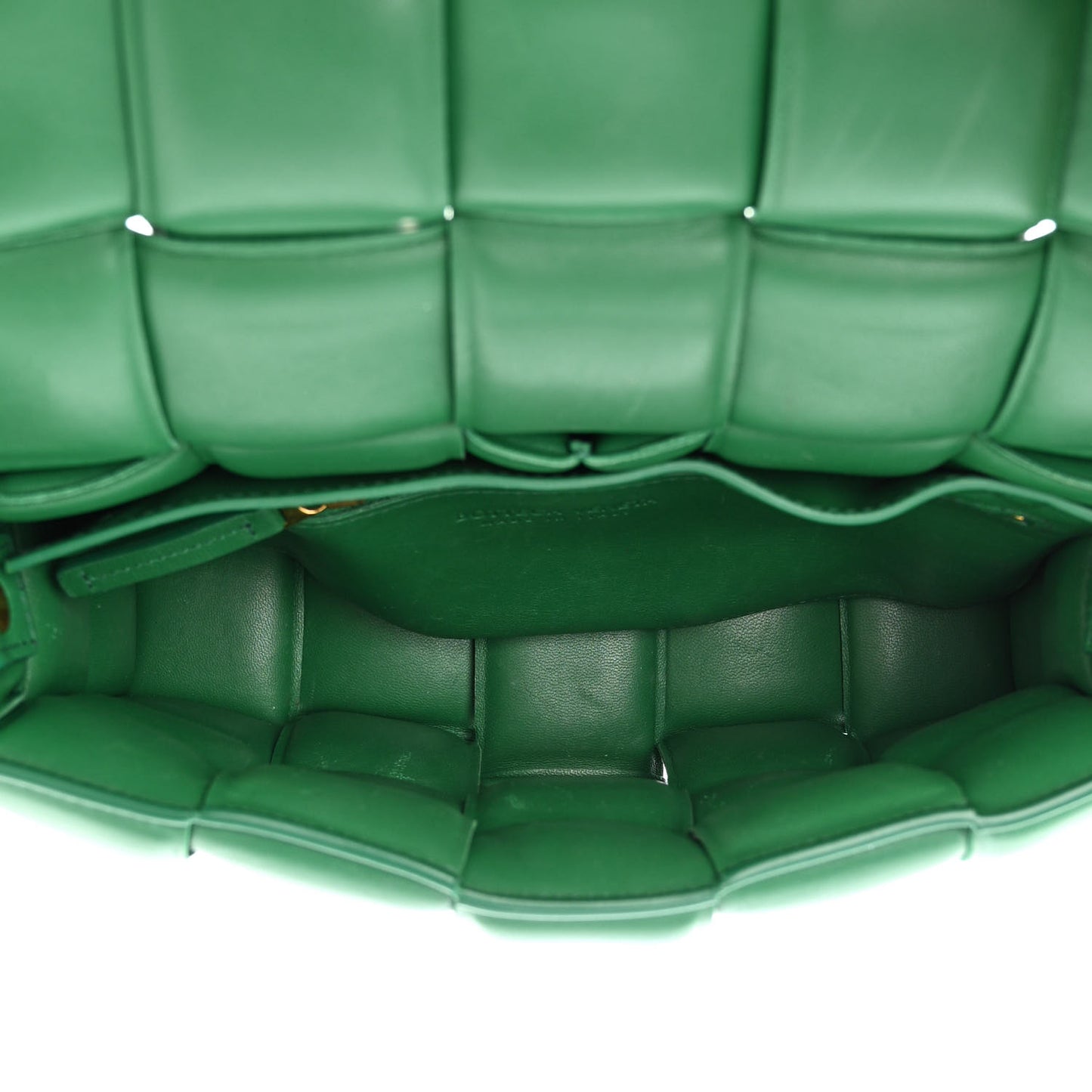 Nappa Maxi Intreccio Padded Cassette Crossbody Bag Racing Green