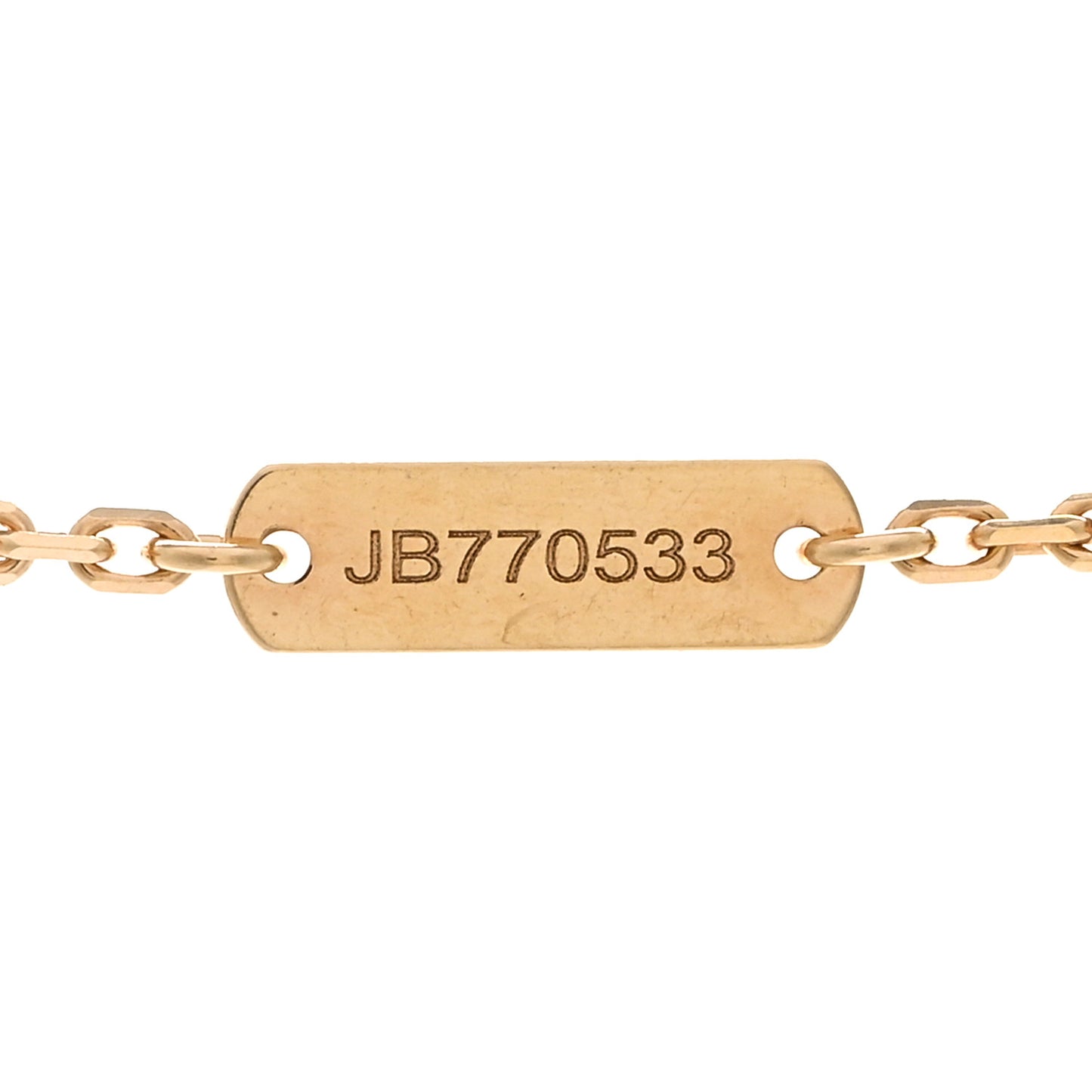 18K Yellow Gold Guilloche Vintage Alhambra Pendant Necklace