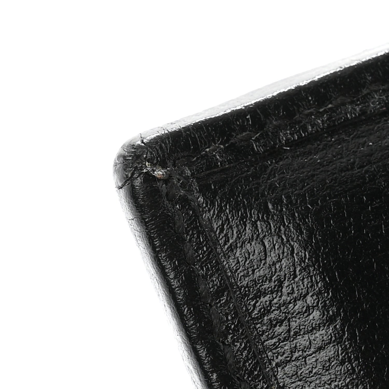 Gucci GG Supreme Monogram Textured Calfskin Retro Interlocking G Passport Case Black Grey 8 of 10