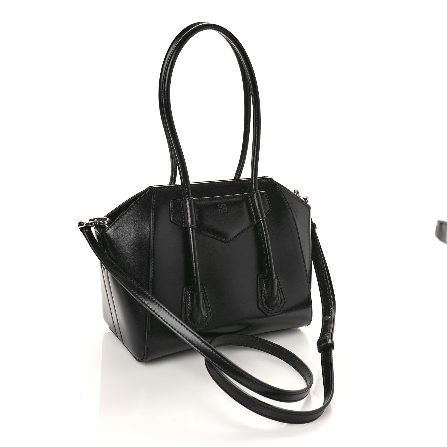 Givenchy Box Calfskin Mini Lock Antigona Shoulder Bag Black 3 of 9