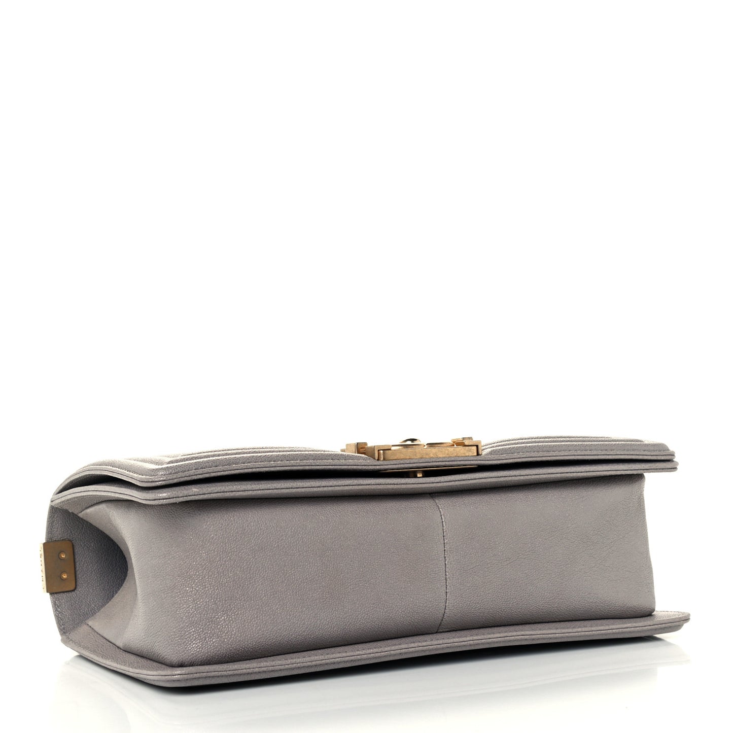 Caviar Quilted Medium Boy Flap Grey
