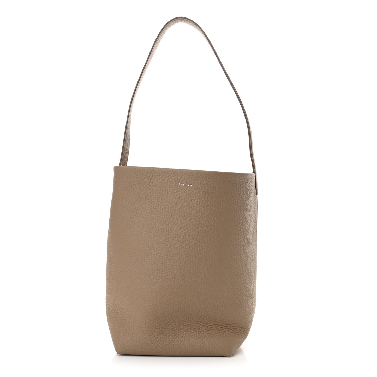 Grained Calfskin Medium N/S Park Tote Dark Taupe