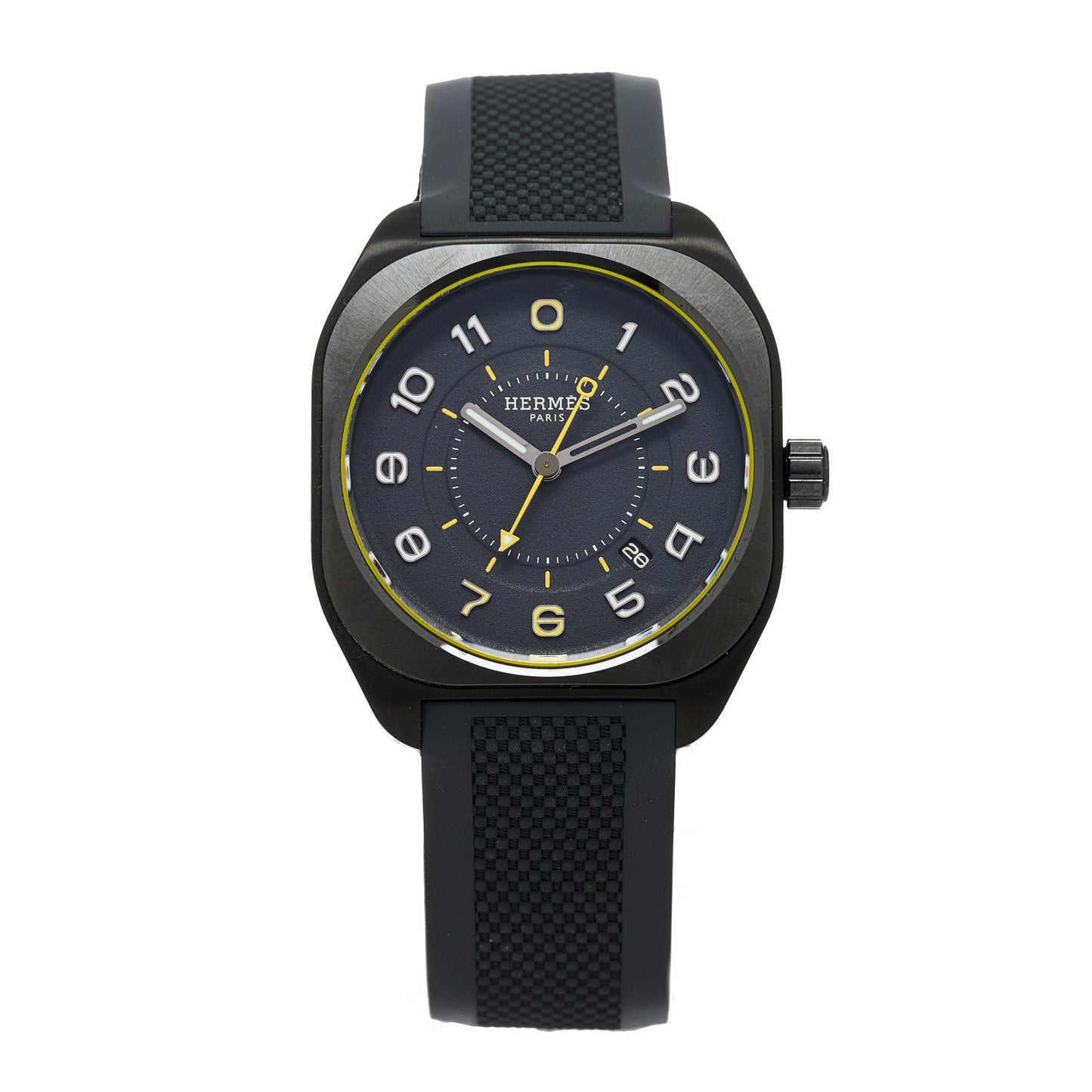 DLC Coated Titanium Rubber 39mm H08 Automatic Watch Noir