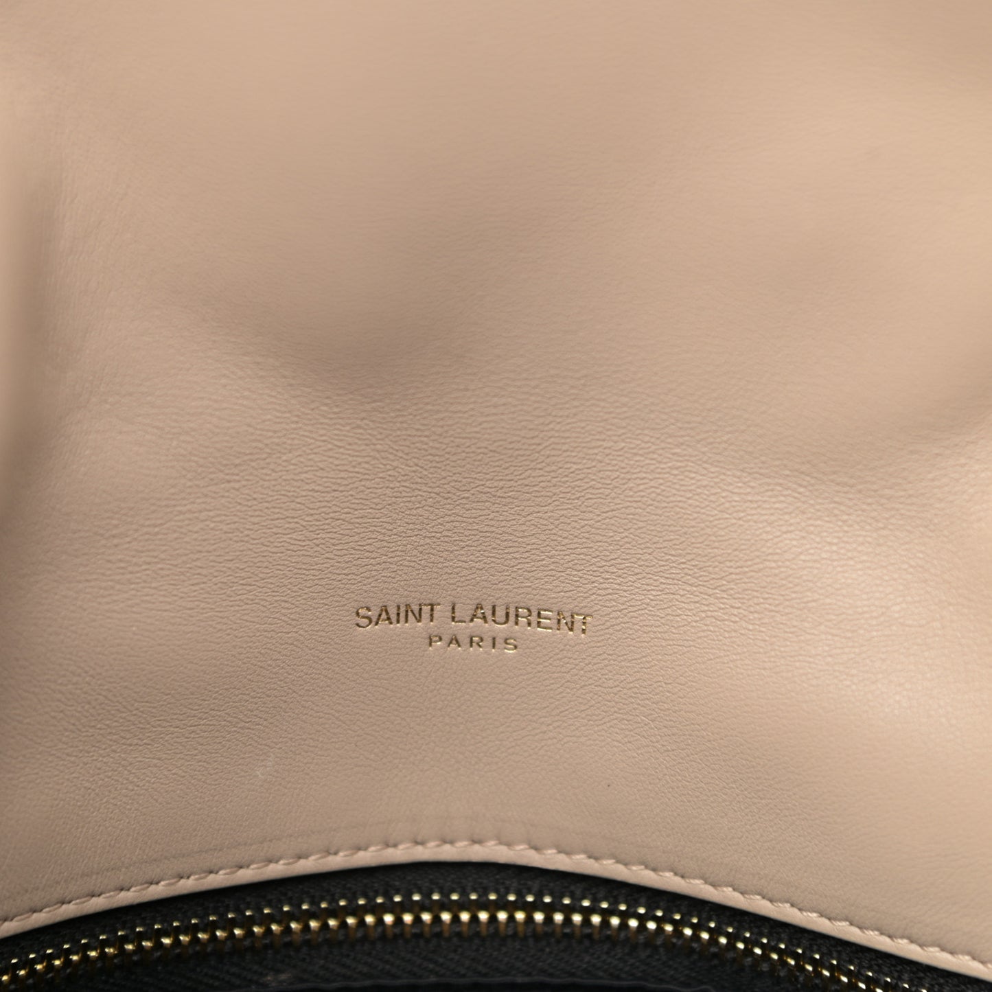Lambskin Quilted Small Loulou Puffer Monogram Chain Satchel Dark Beige