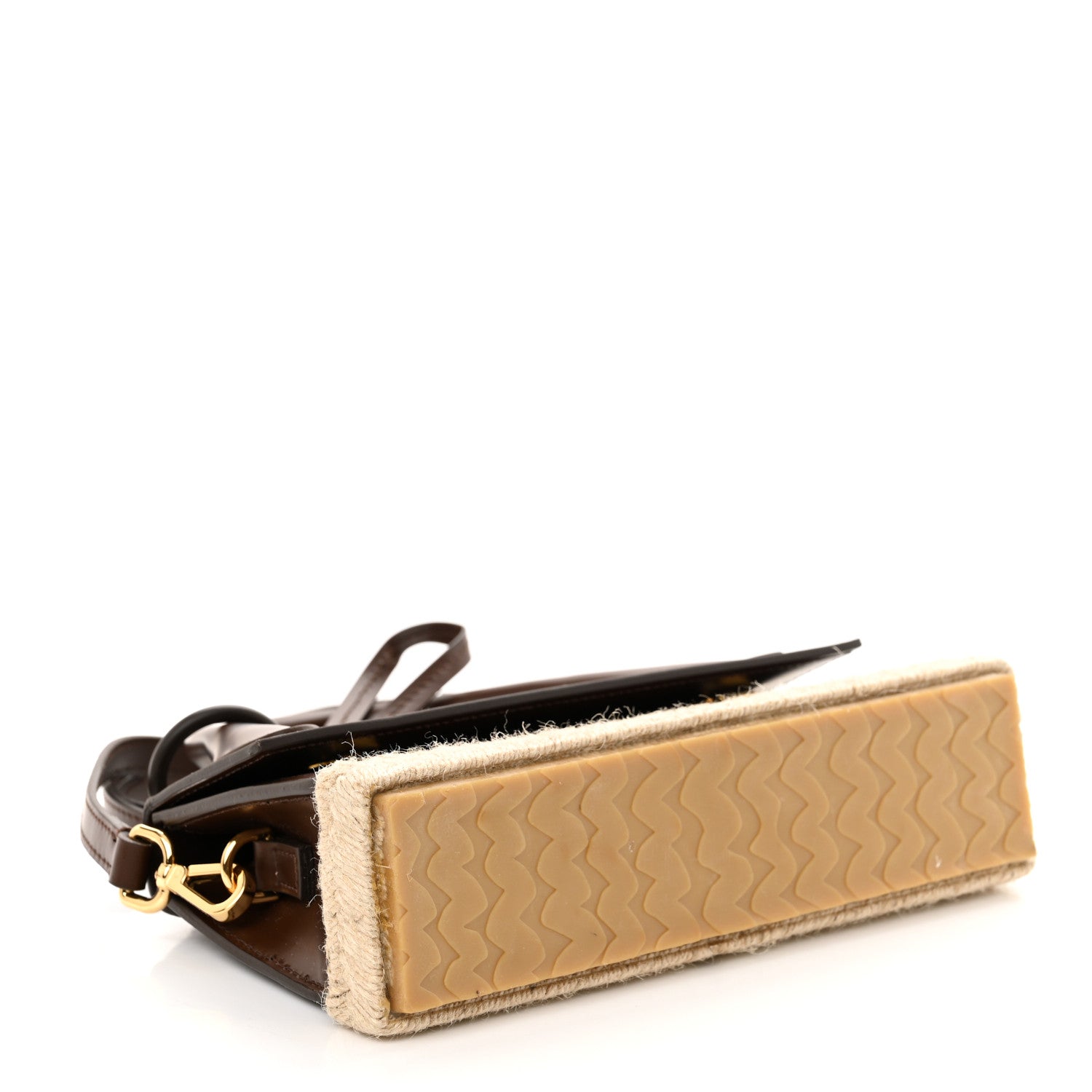 Jacquemus Calfskin Raffia Le Chiquito Long Cordao Brown 4 of 9