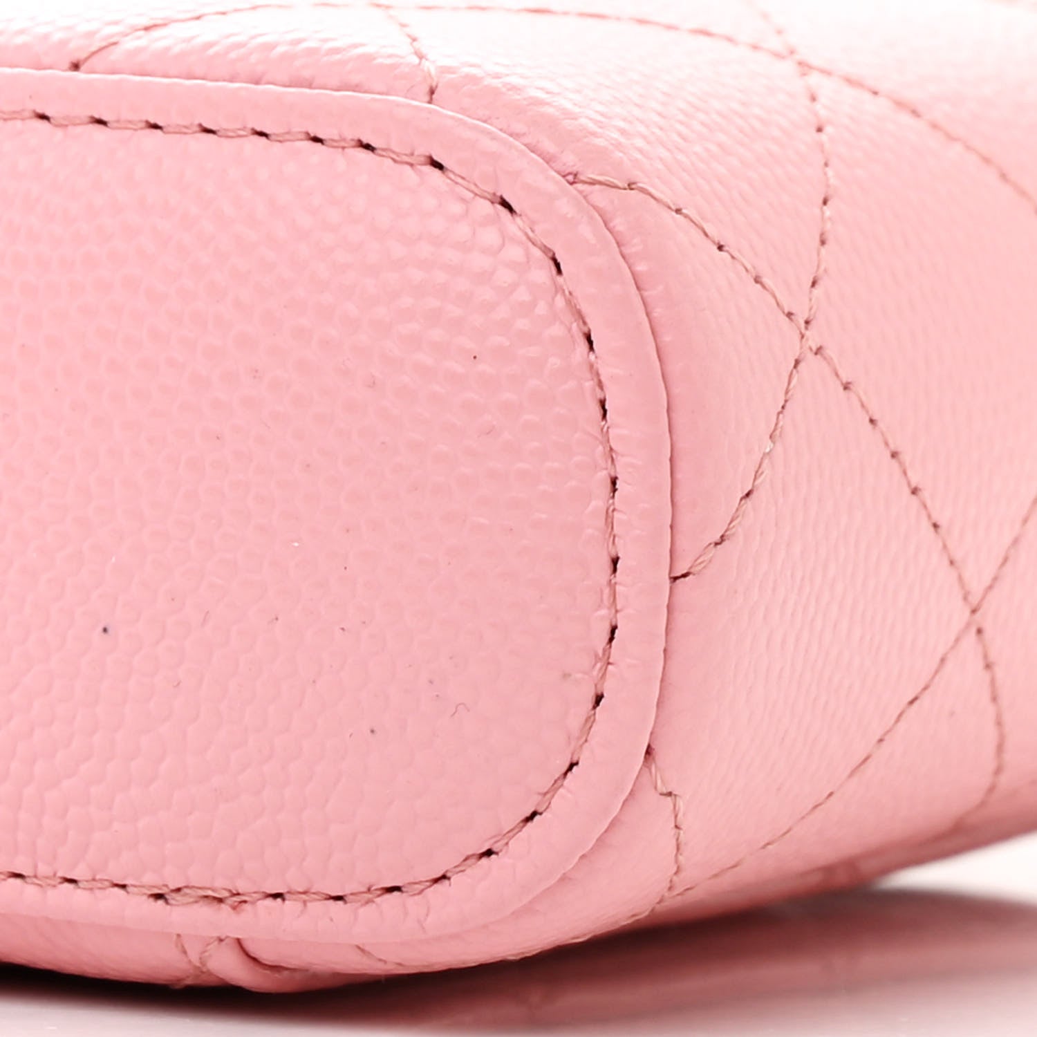 Chanel Caviar Quilted Small Vertical Coco Beauty Vanity Case With Chain Pink 10 of 13