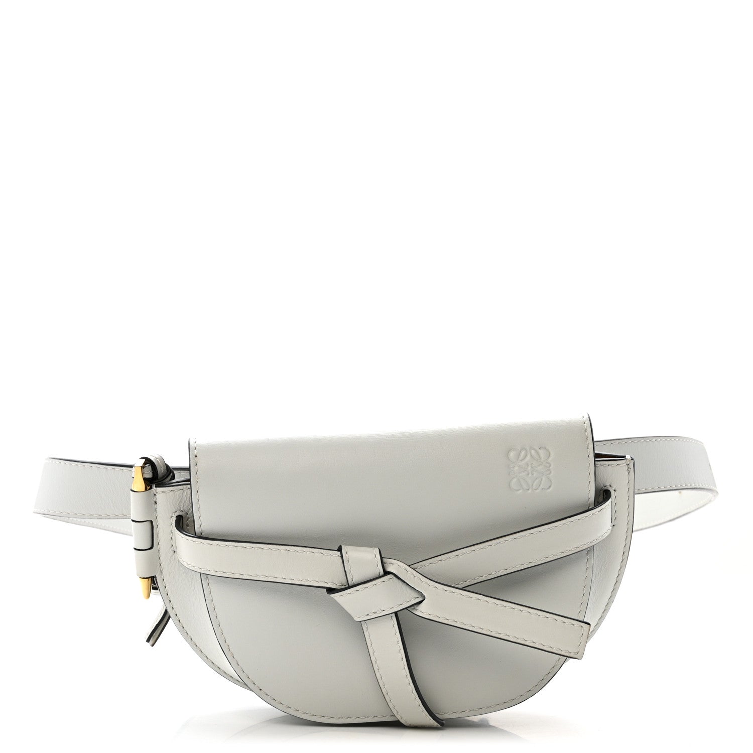 Loewe Calfskin Mini Gate Belt Bag Kaolin 1846070 – FASHIONPHILE