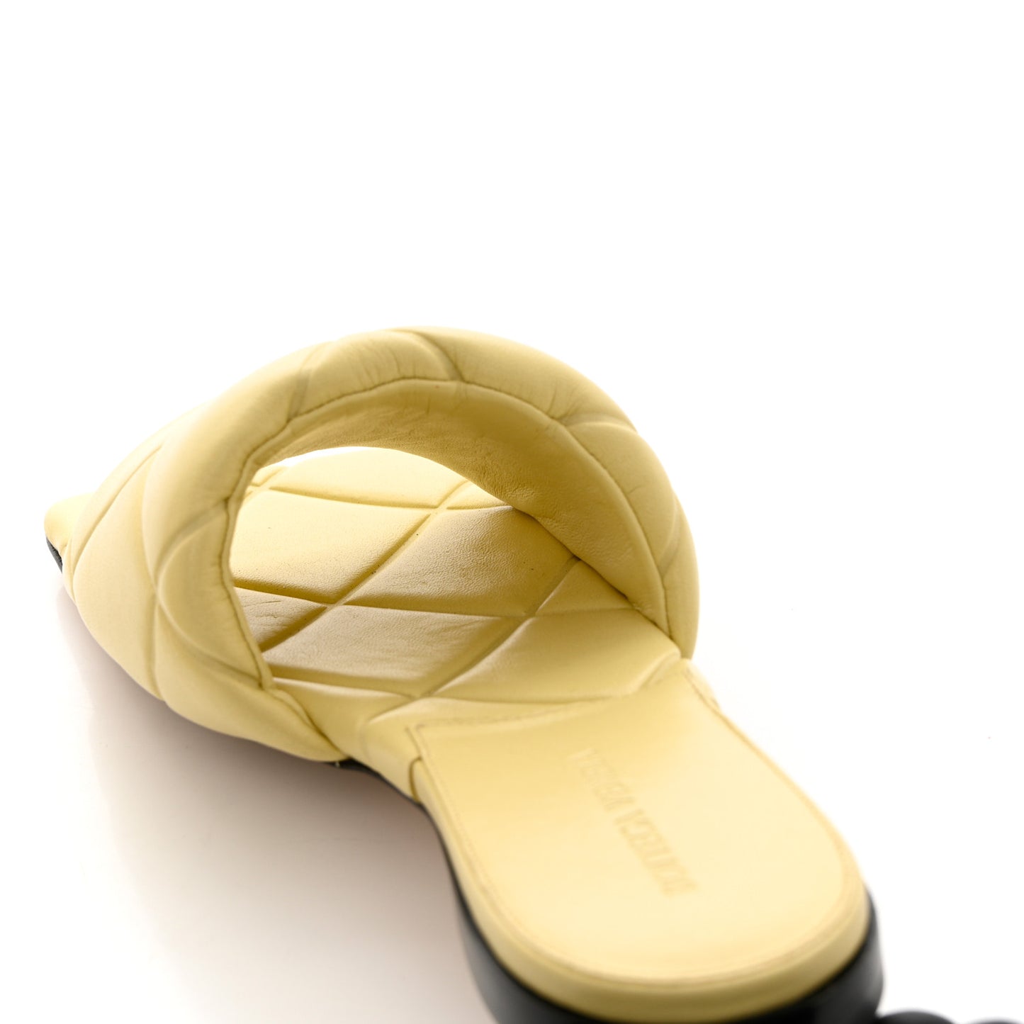 Nappa Quilted Rubber Lido Flat Sandals 39 Moon Beam