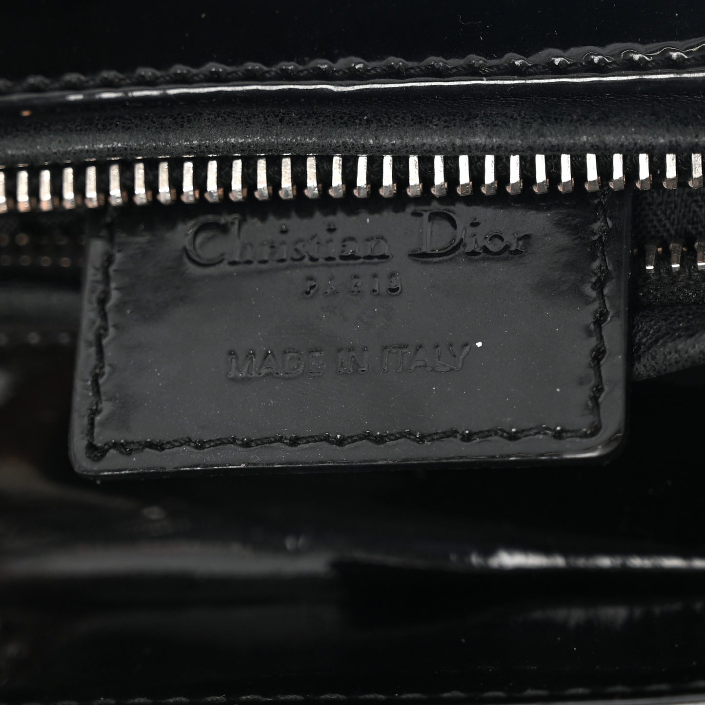 Patent Cannage Medium Lady Dior Black