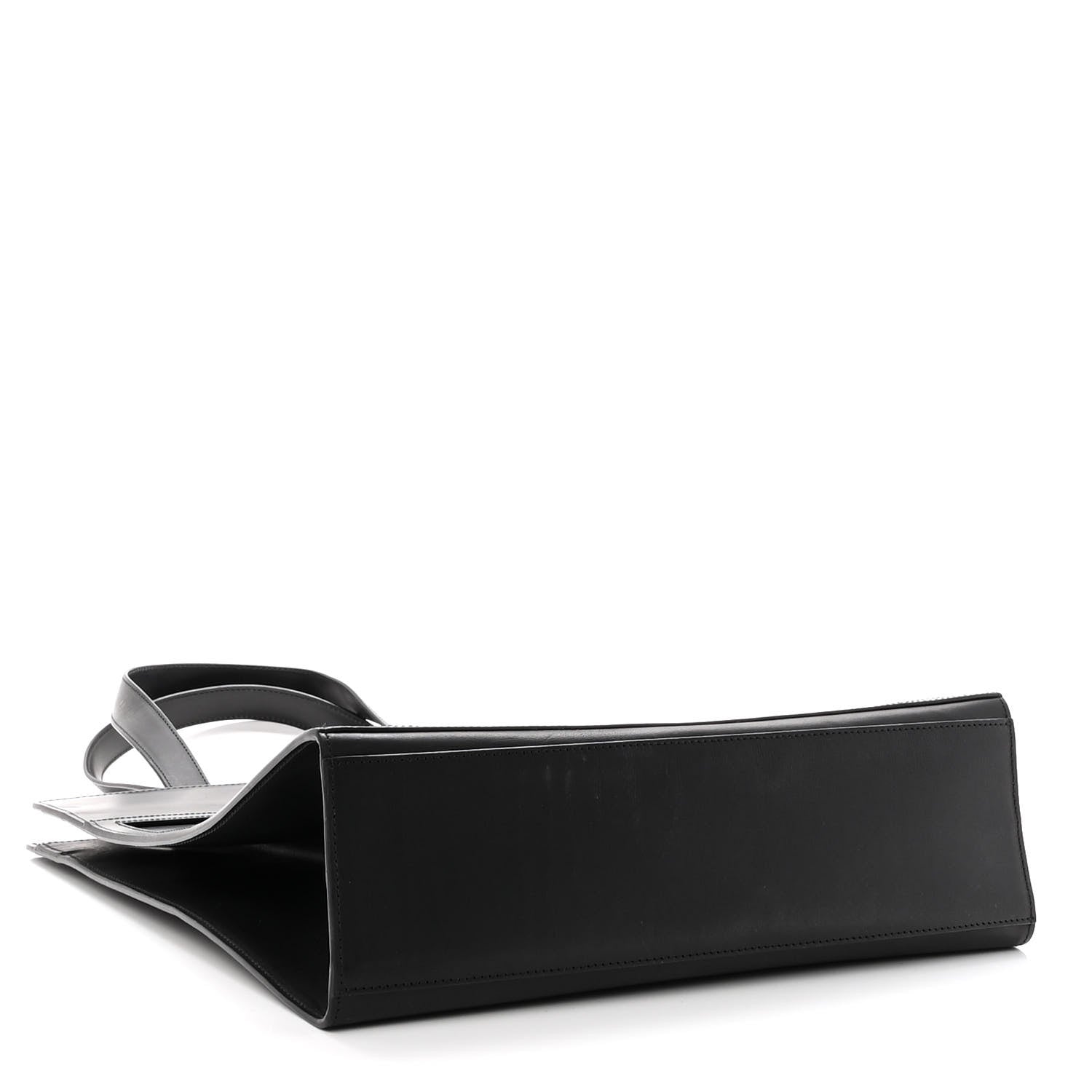 Off-White Calfskin Striped Diag Tote Black 4 of 9
