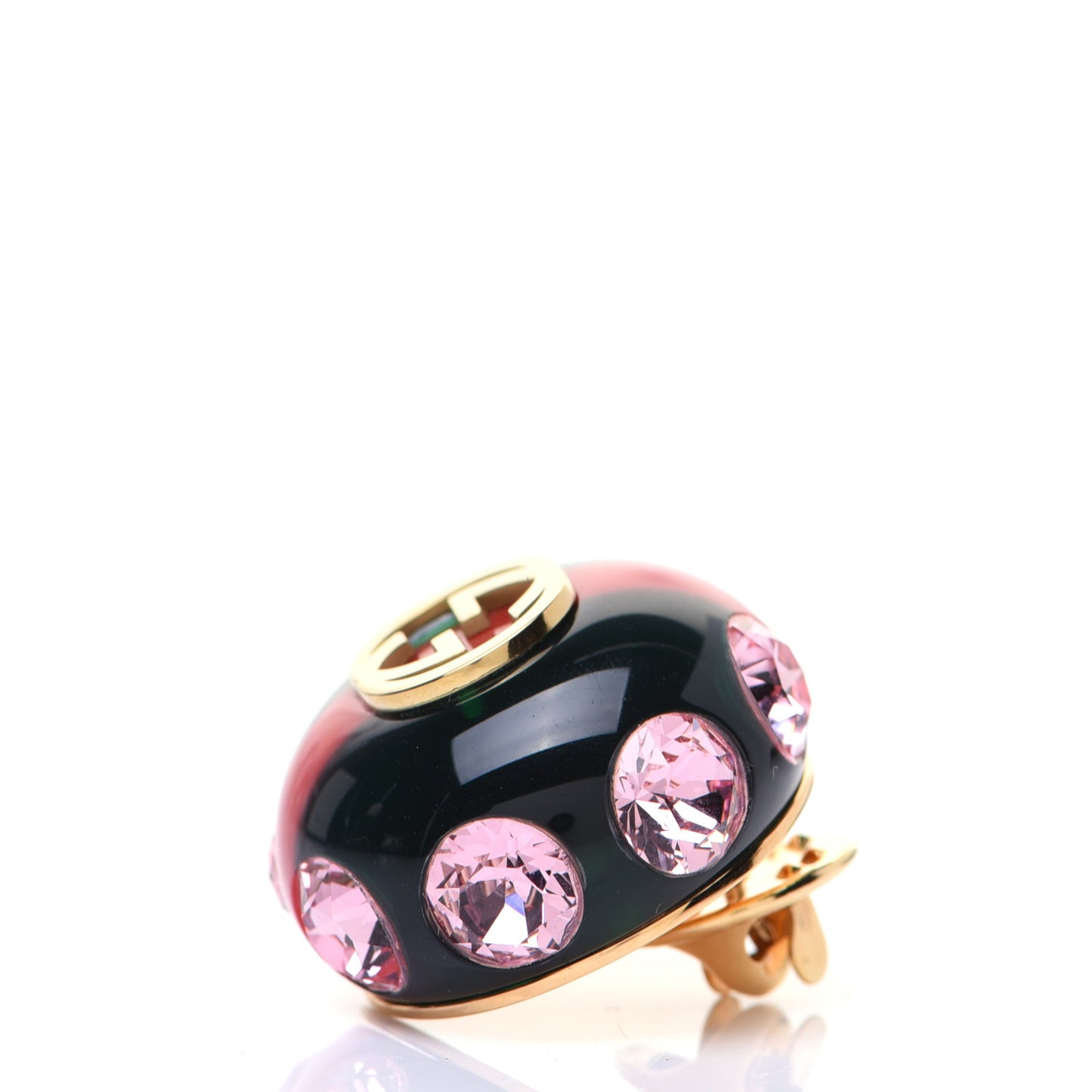 Resin Strass Vintage Web Stud Pin Red Green