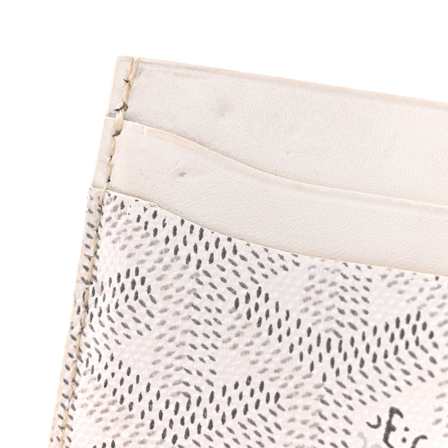 Goyardine Saint Sulpice Card Holder White