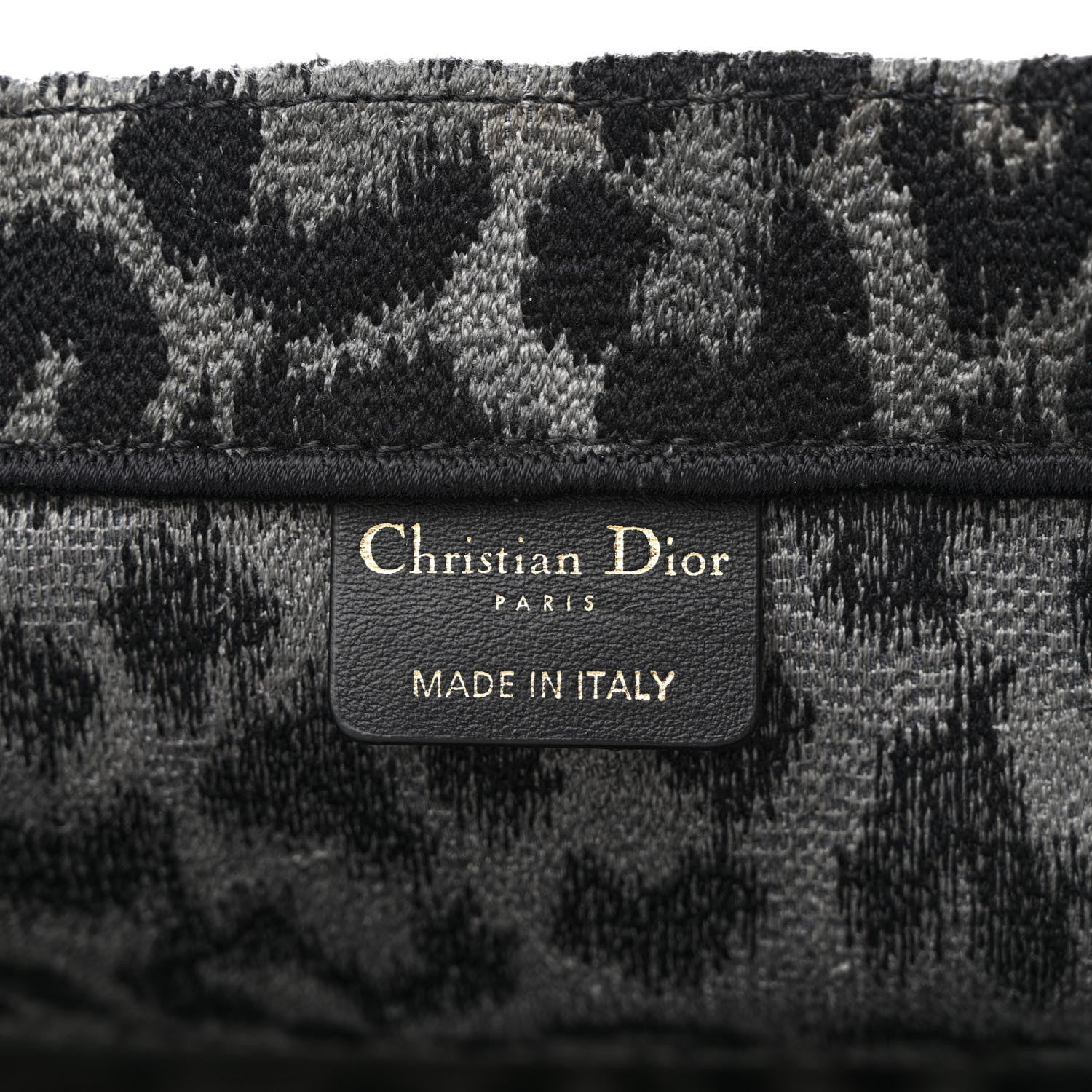 Christian Dior Canvas Mizza Embroidered Large Leopard Book Tote Grey 6 of 12