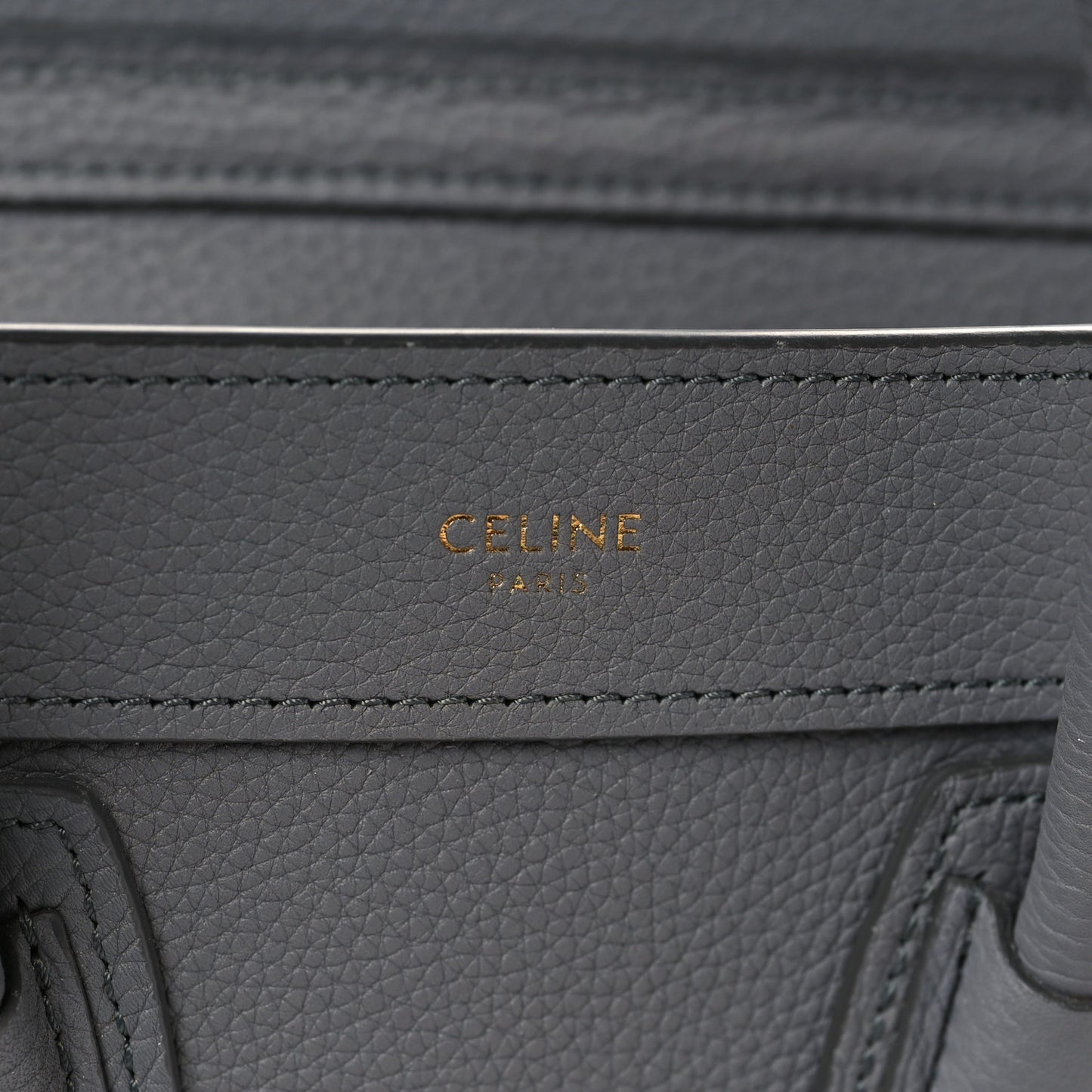 Baby Drummed Calfskin Nano Luggage Kohl