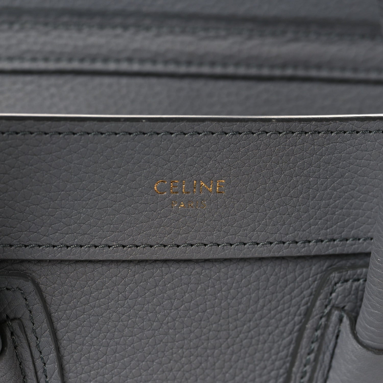 Celine Baby Drummed Calfskin Nano Luggage Kohl 6 of 10