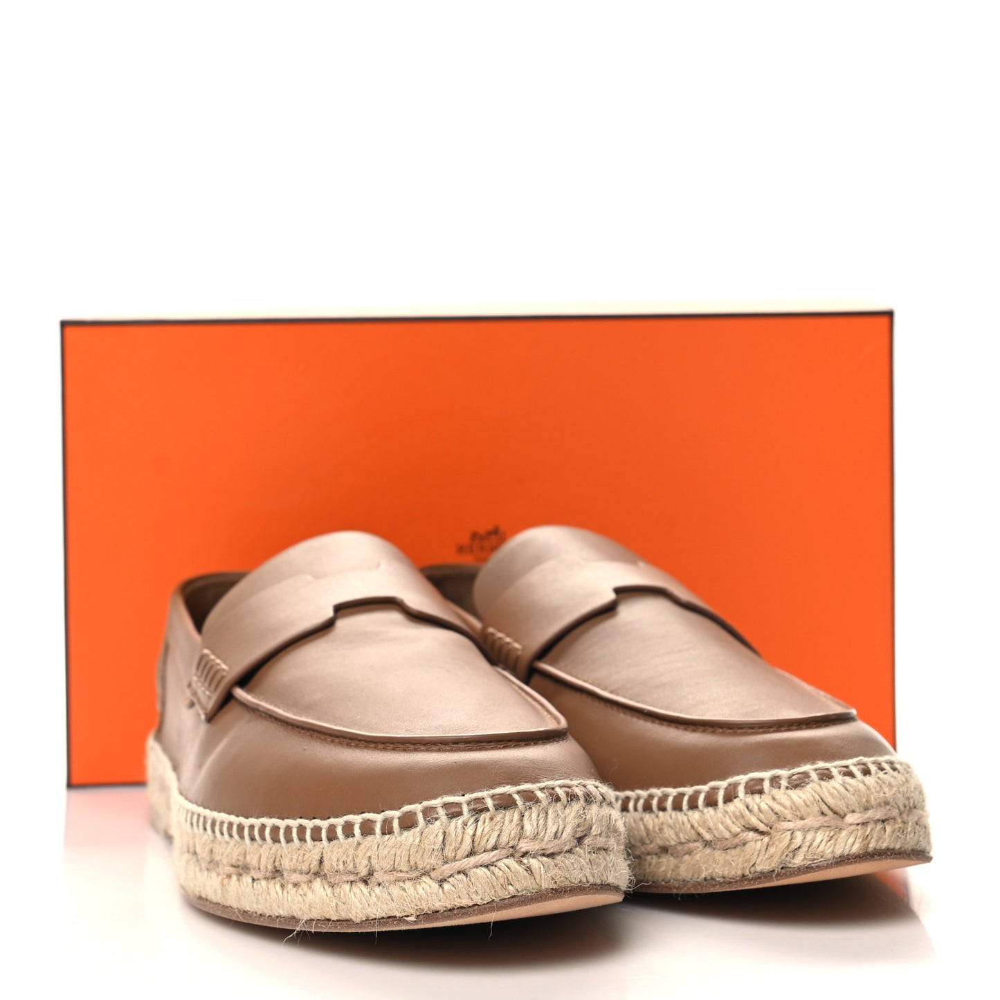 Calfskin Mens Trip Espadrilles 43 Naturel Safari