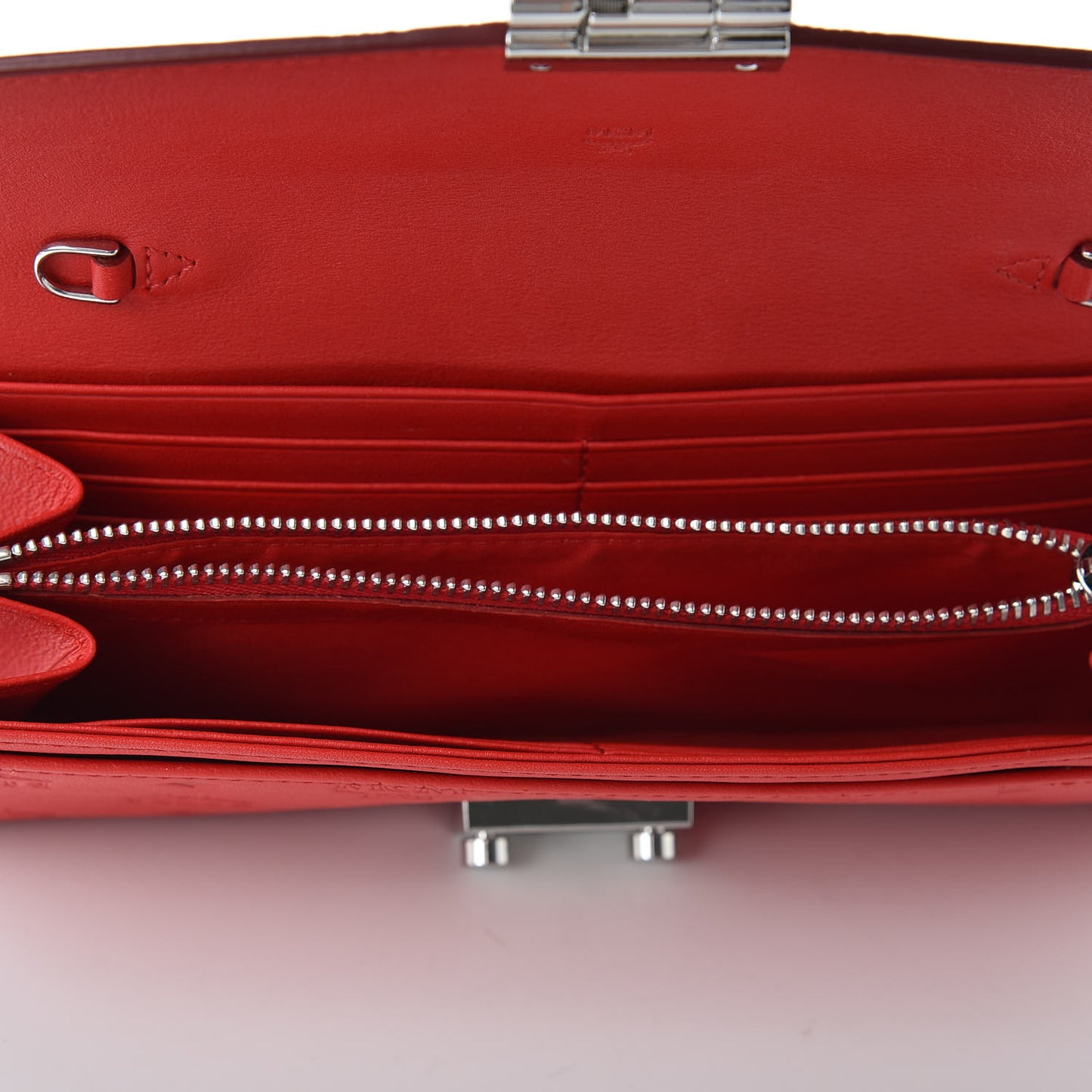 Calfskin Ottomar Large Patricia Wallet On Chain Red