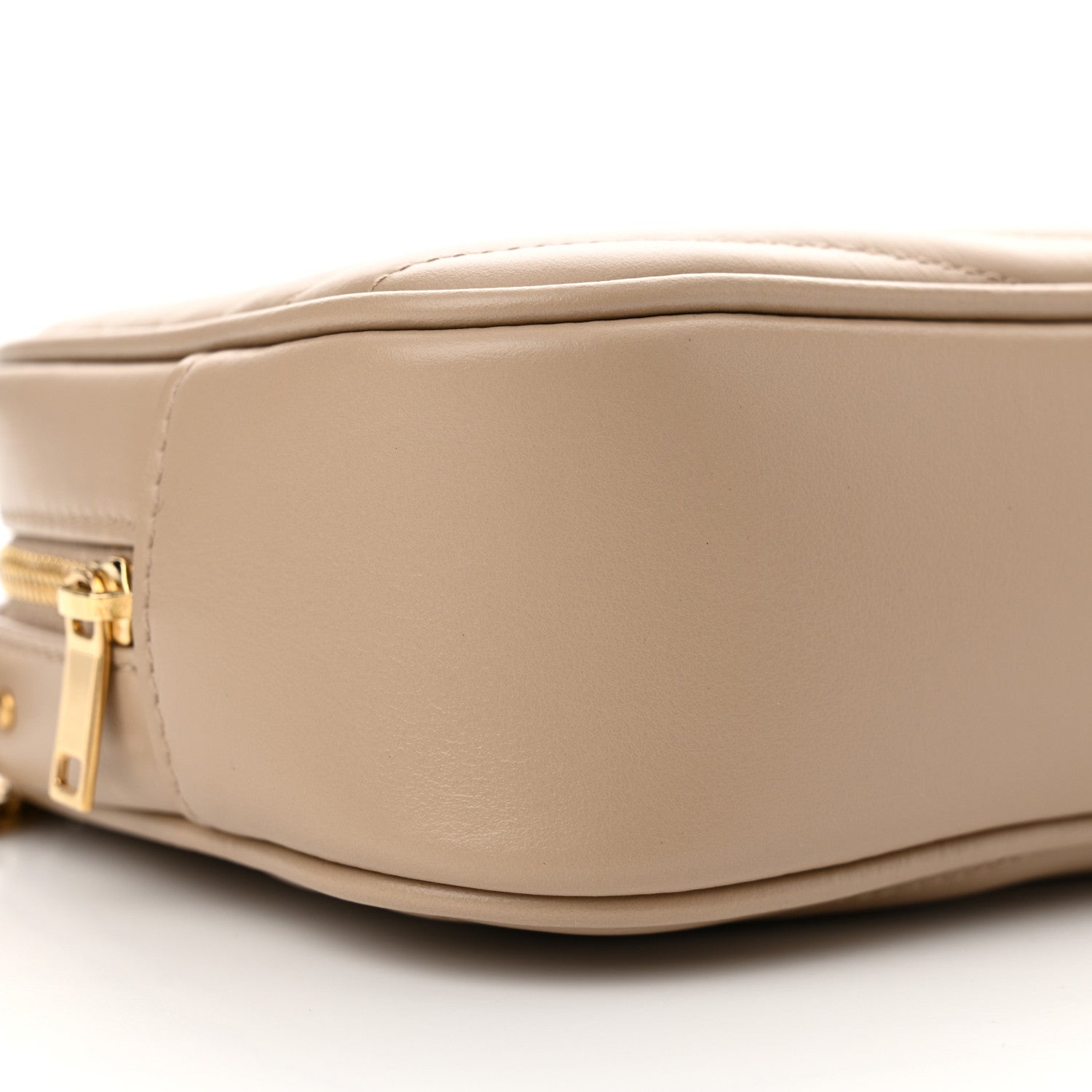 Saint Laurent Calfskin Matelasse Monogram Mini Lou Camera Bag Dark Beige 9 of 10