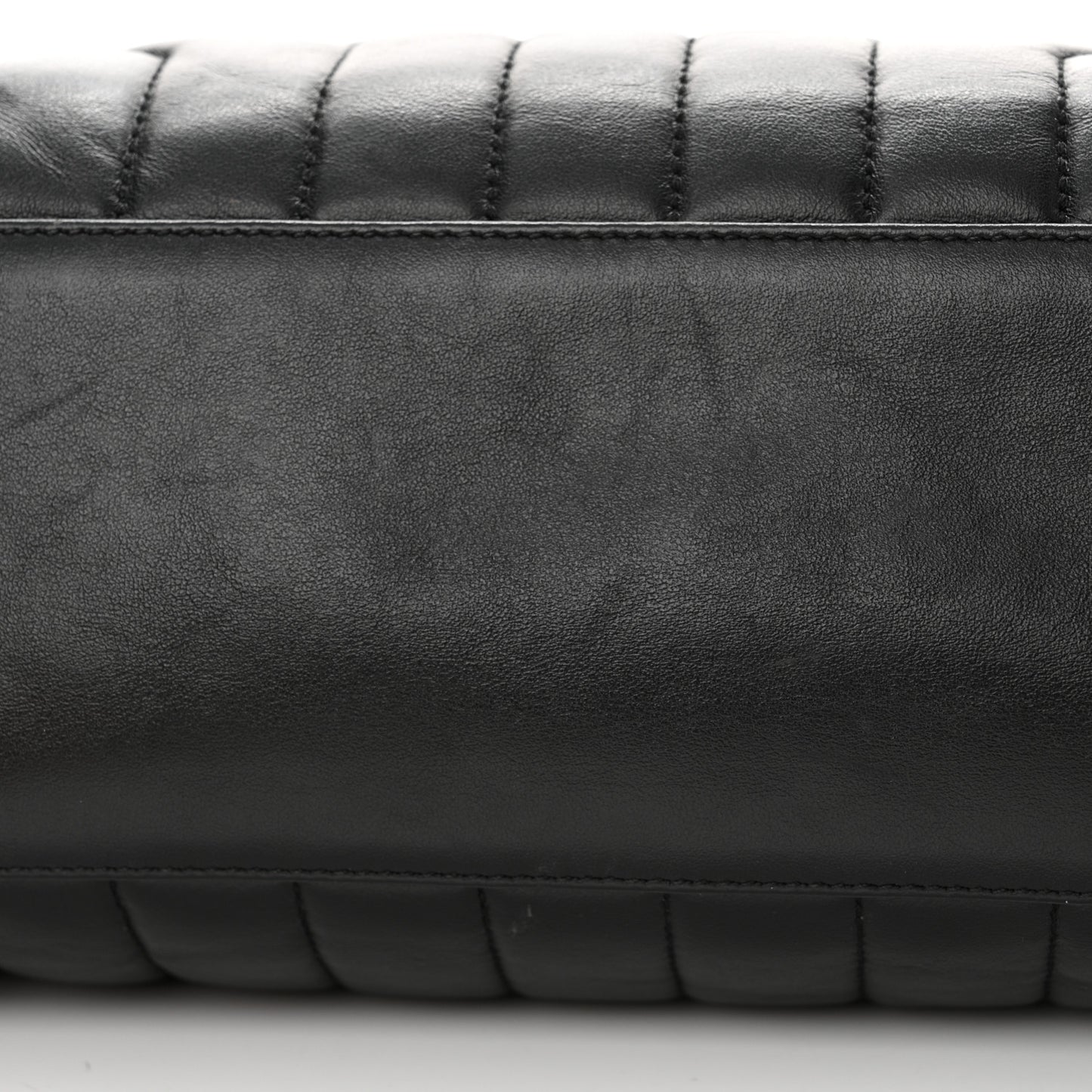 Calfskin Y Quilted Monogram Medium Loulou Chain Satchel Black