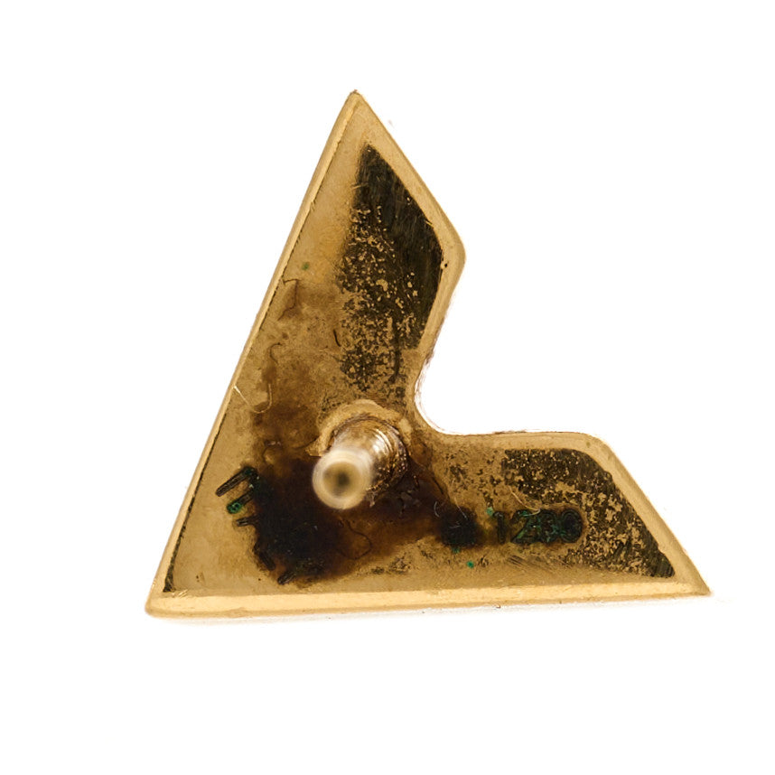 Brass Essential V Stud Earrings Gold