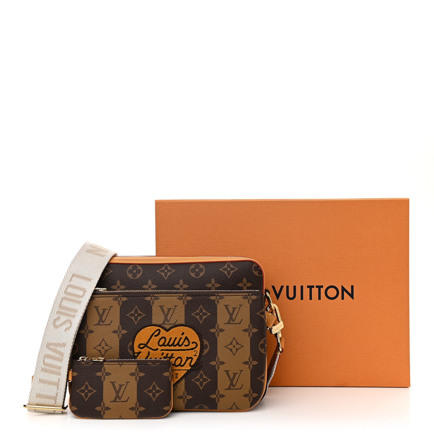 X NIGO Reverse Monogram Stripes Trio Messenger