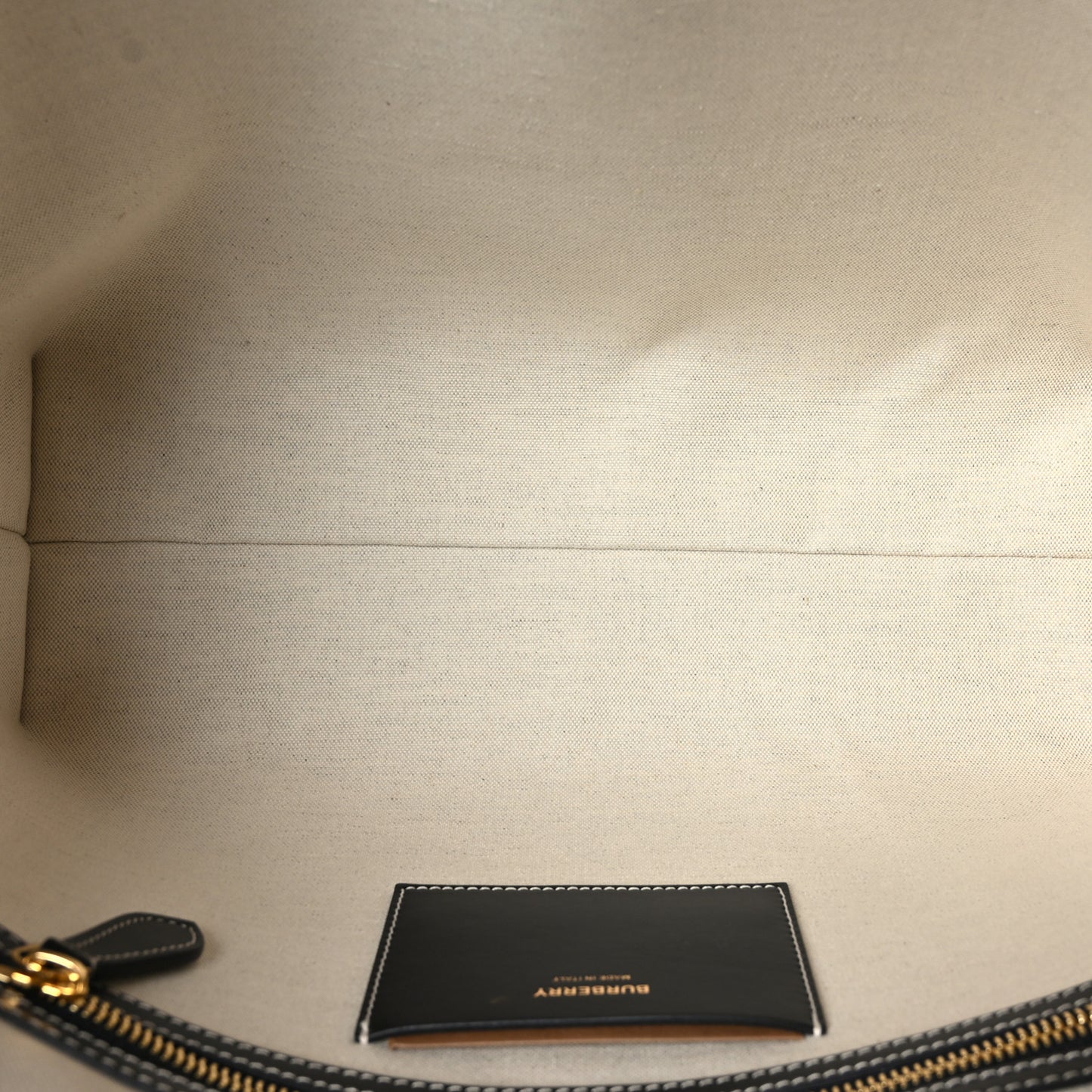 Calfskin Monogram Motif TB Medium Soft Tote Black