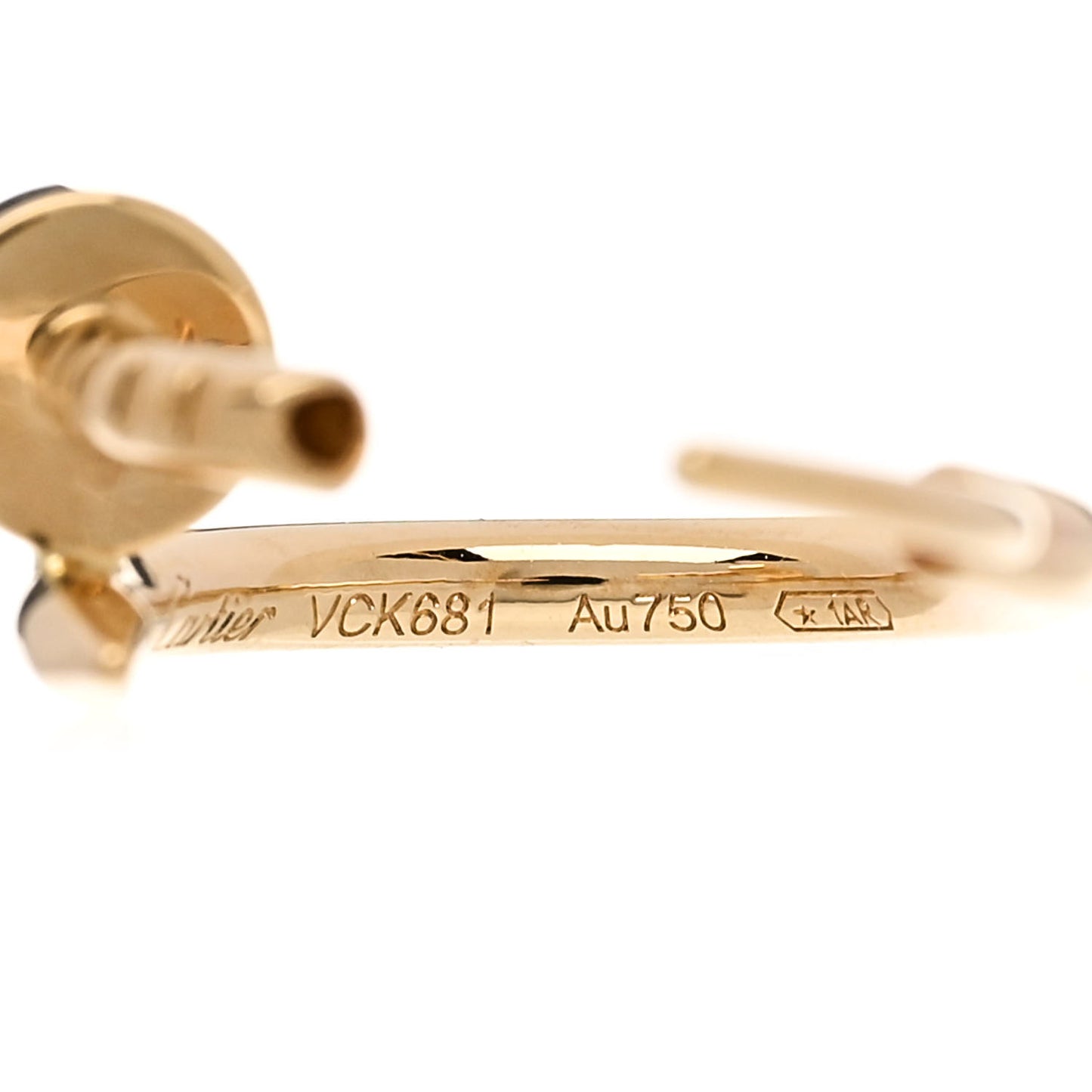 18K Yellow Gold Juste Un Clou Hoop Earrings