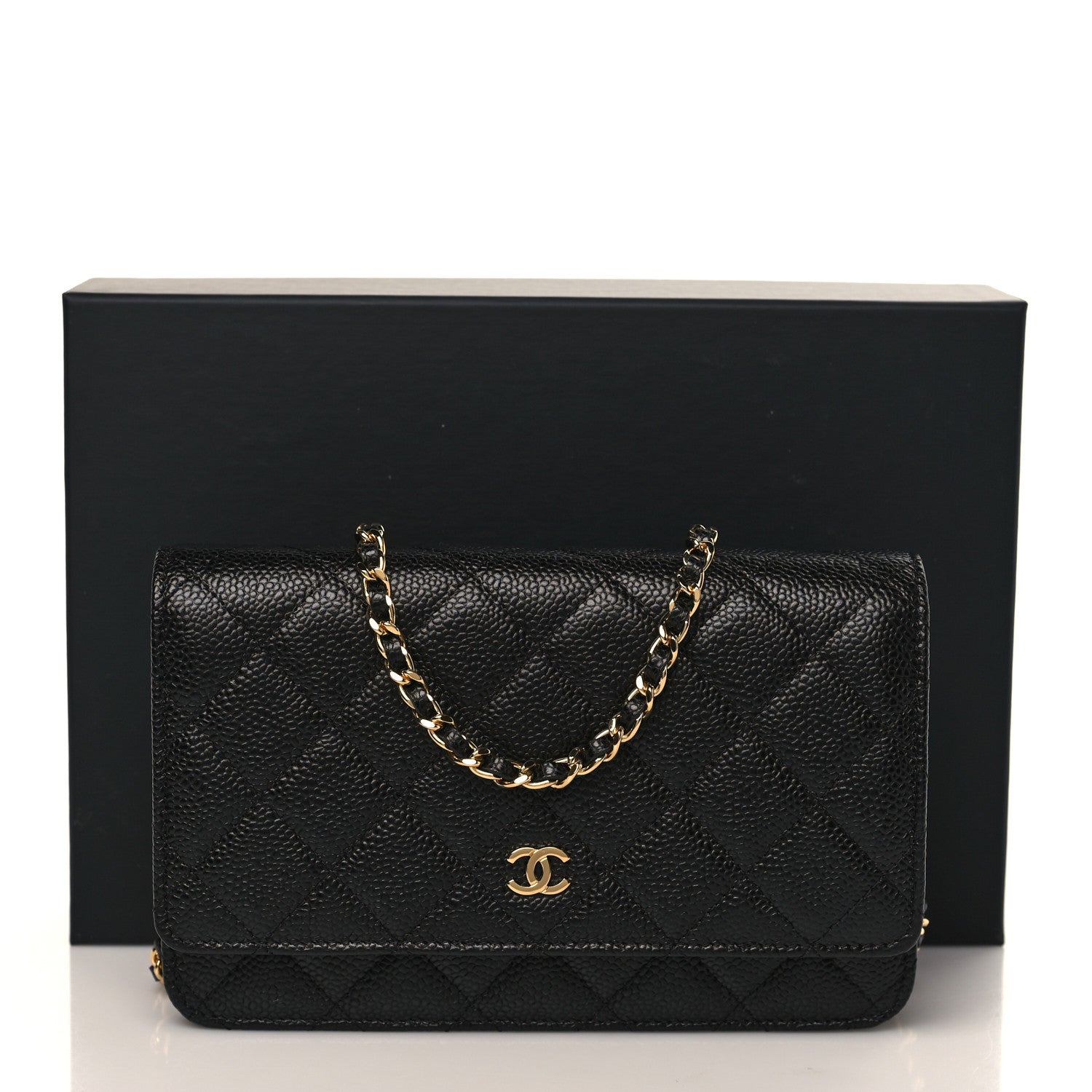 Chanel Caviar Quilted Wallet On Chain WOC Black 10 of 10