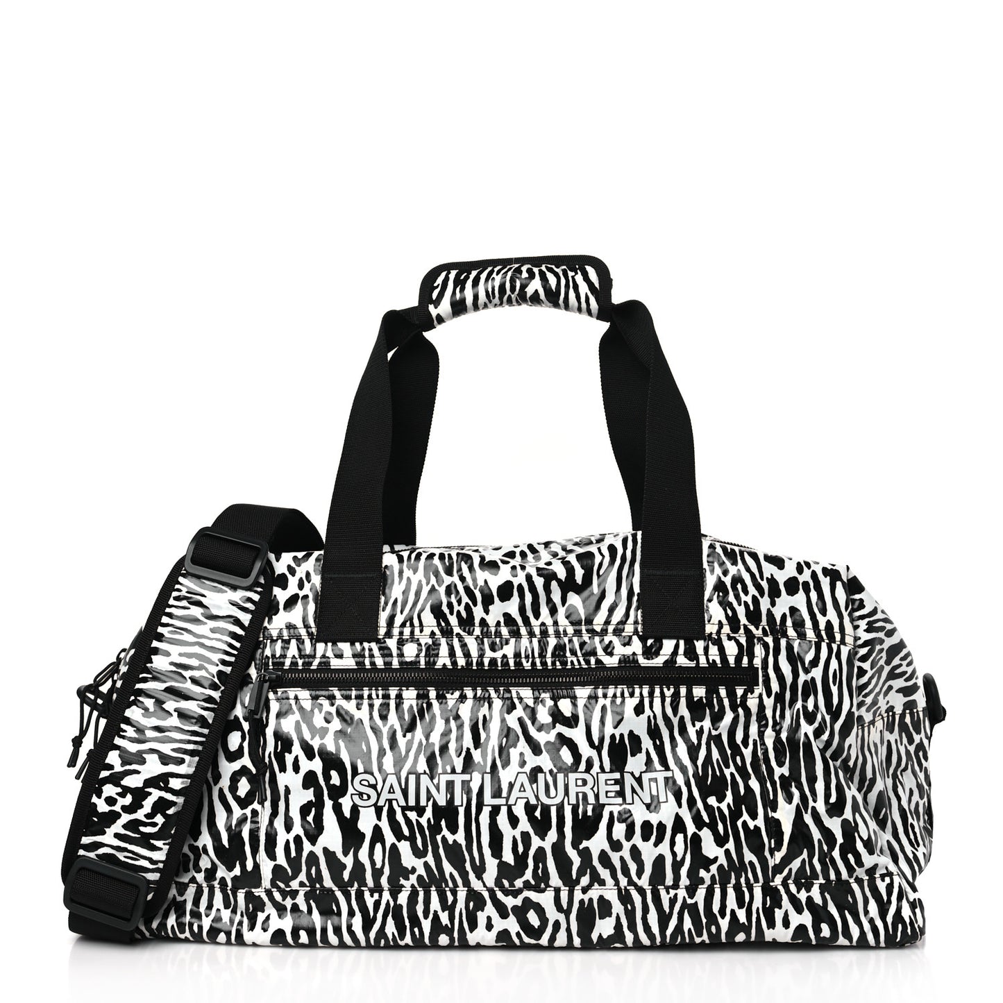 Nylon Nuxx Leopard Ripstop Duffle Black White
