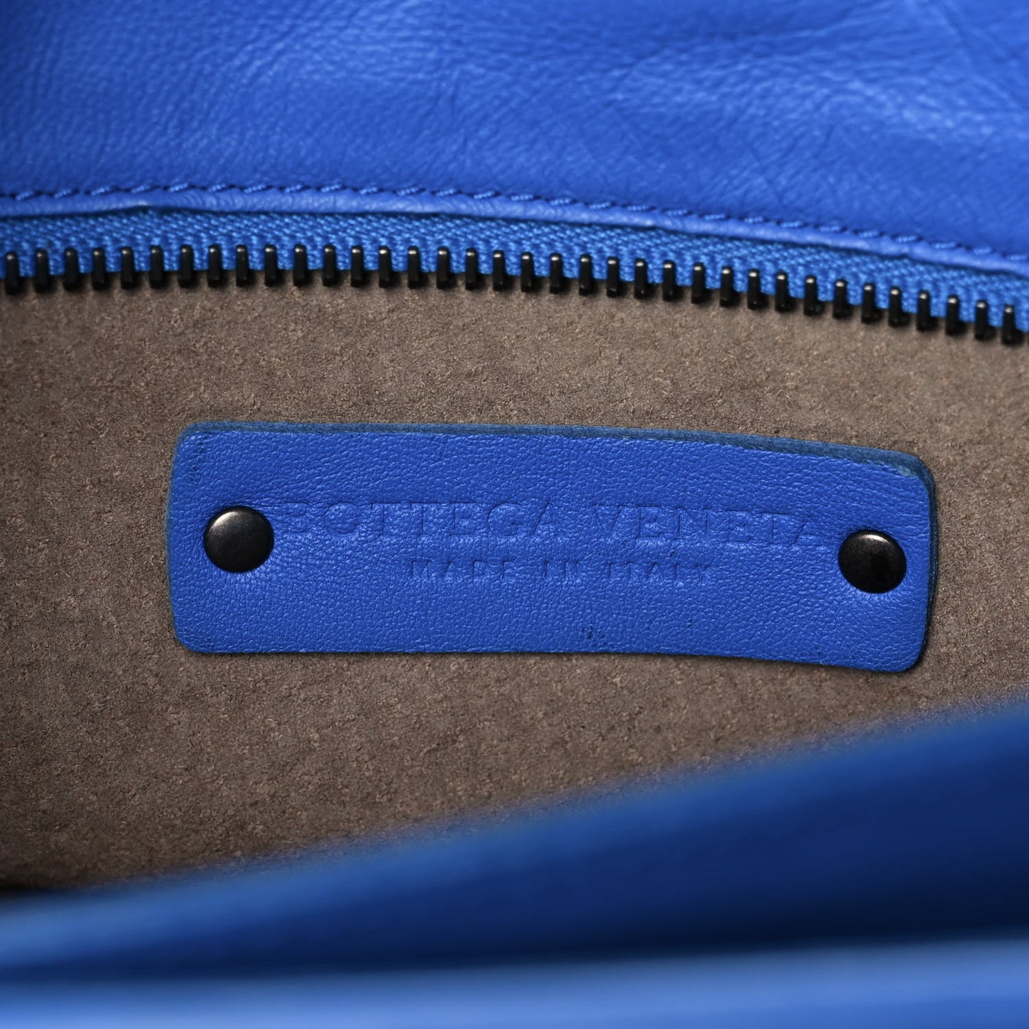 Nappa Intrecciato Small Accordion Tote Blue