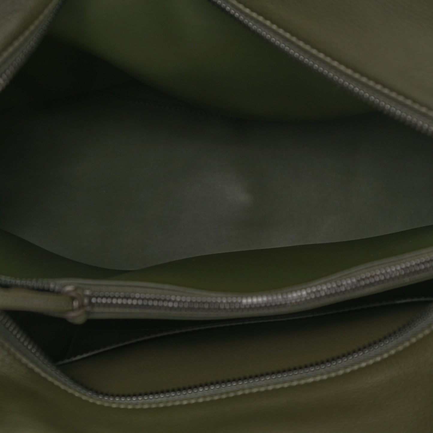 Grained Calfskin Neo Classic Silver Hardware Medium City Khaki