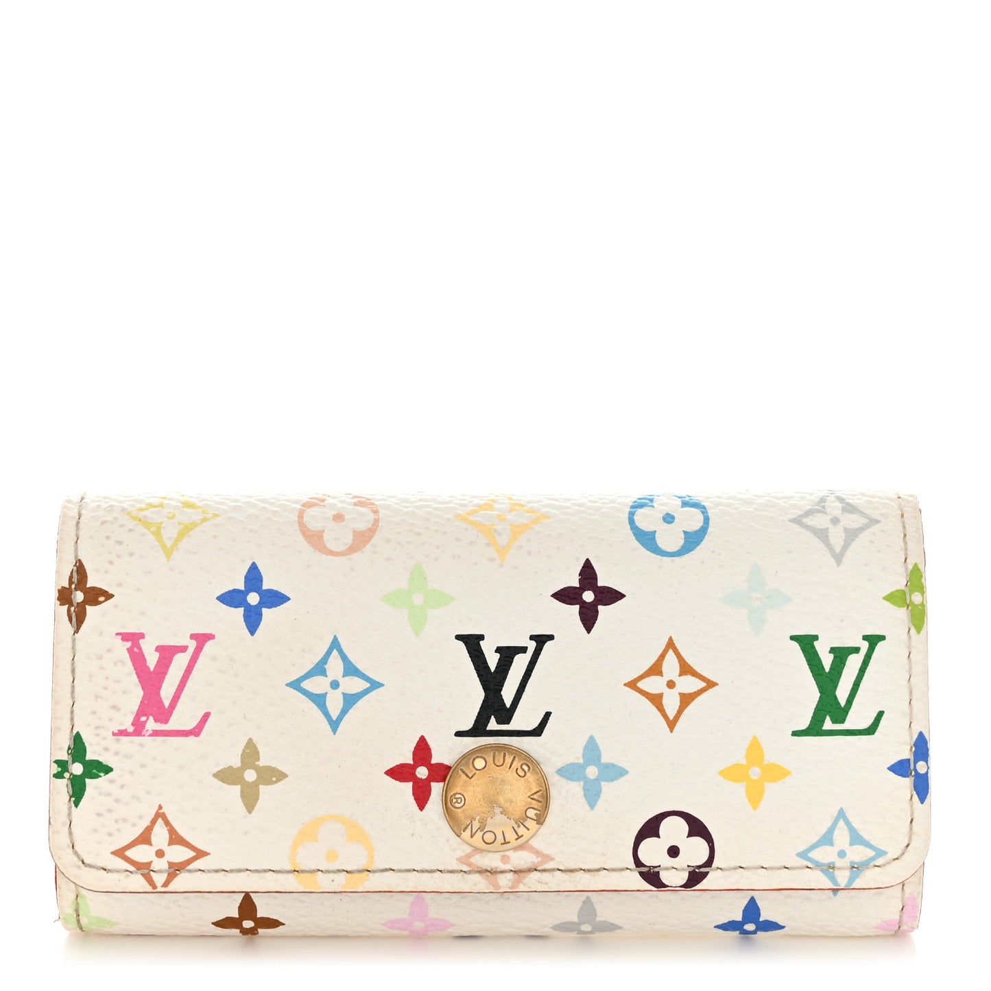 Monogram Multicolor Multicles 4 Key Holder White