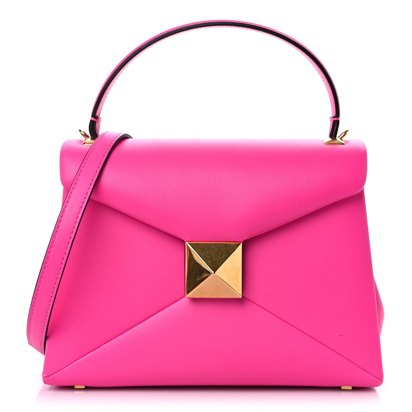 Nappa Small One Stud Top Handle Bag Pink PP