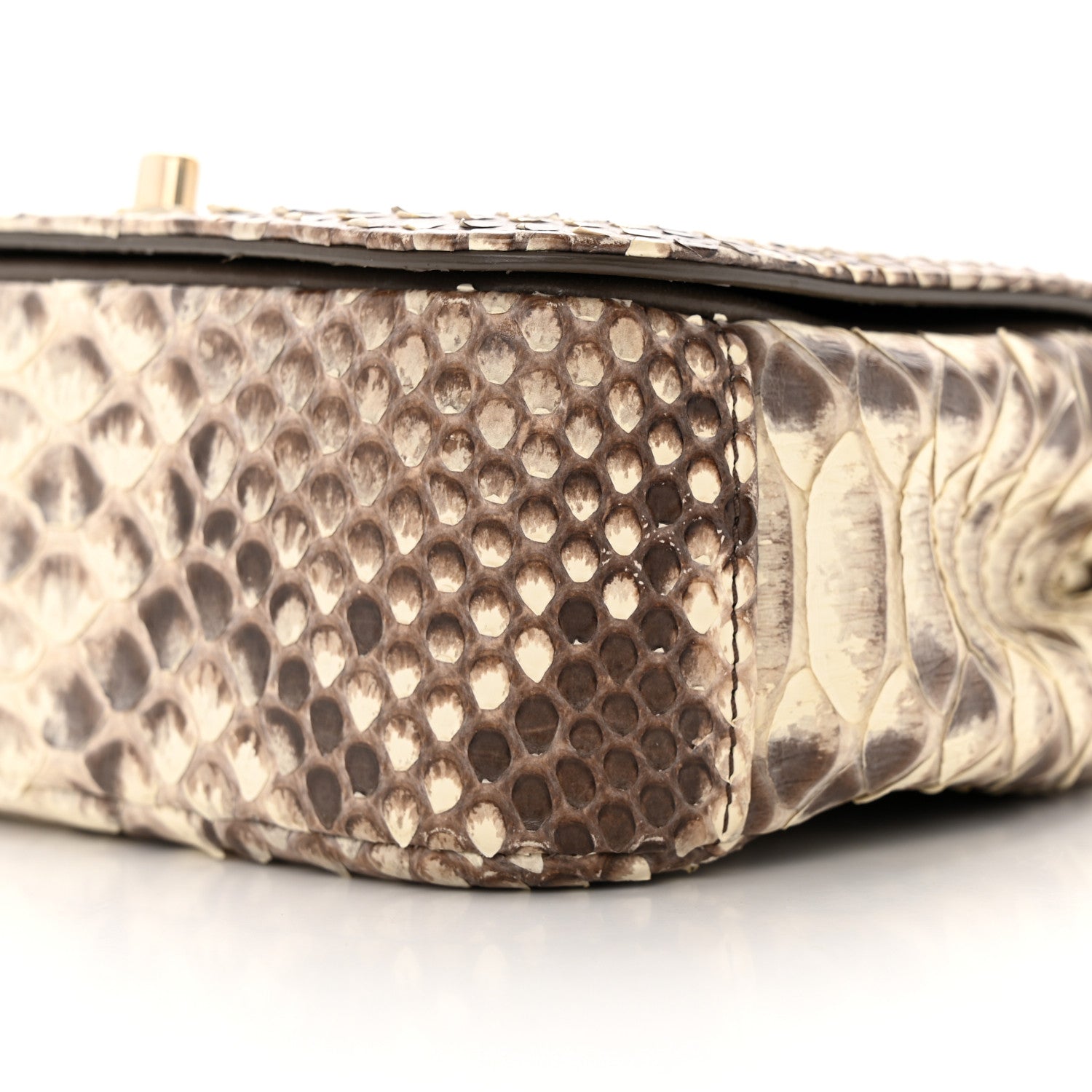 Chanel Snakeskin Metal Top Handle Carry Chic Flap 10 of 15