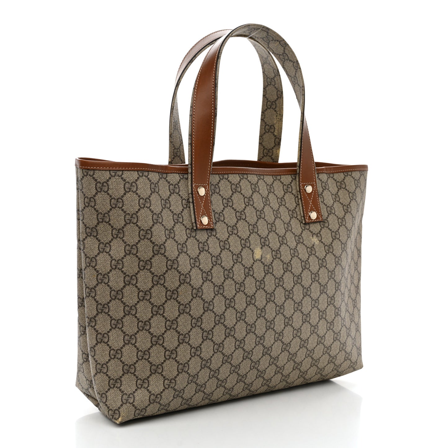 GG Plus Monogram Medium Signature Web Loop Tote Brown
