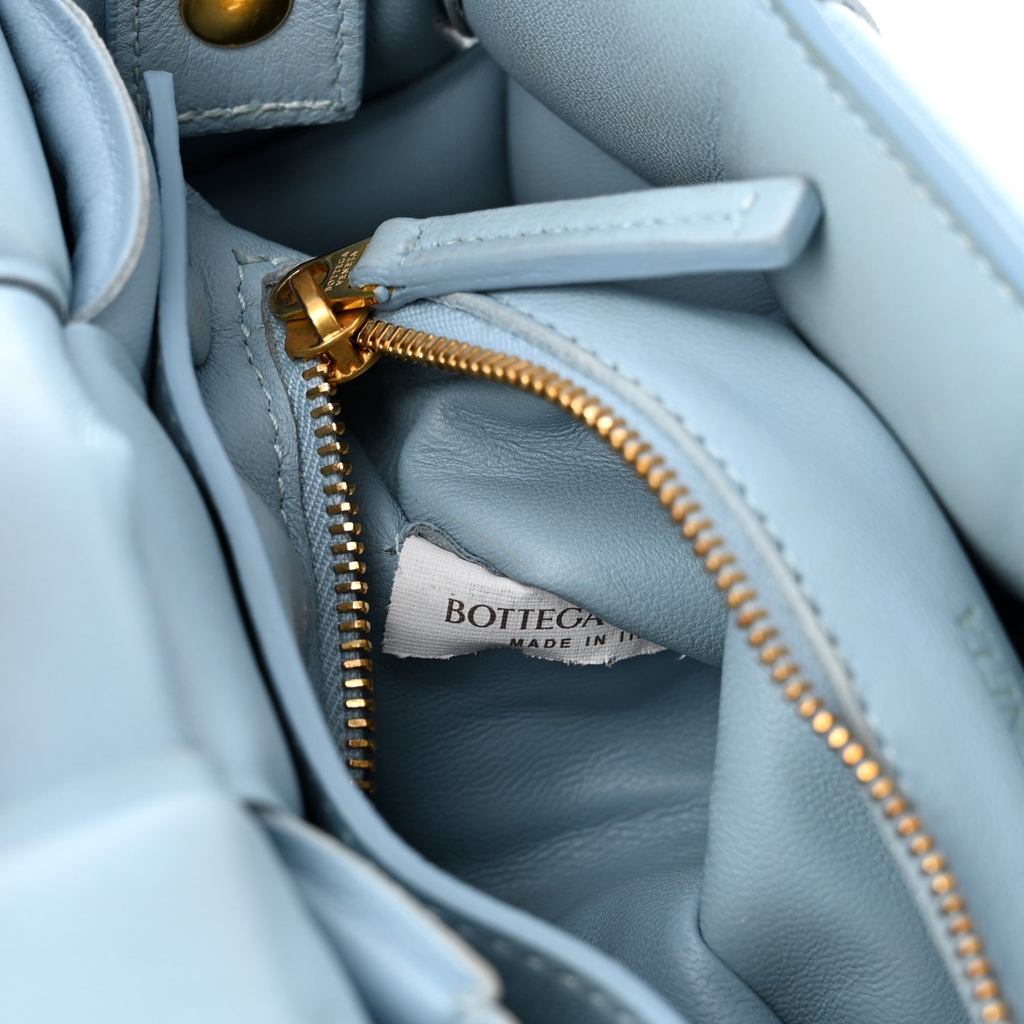 Nappa Maxi Intreccio Padded Cassette Crossbody Bag Ice