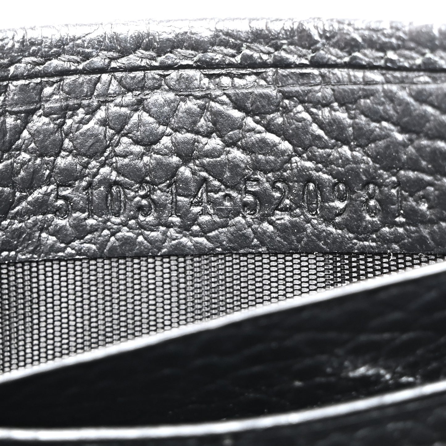 Dollar Calfskin Interlocking G Chain Wallet Black