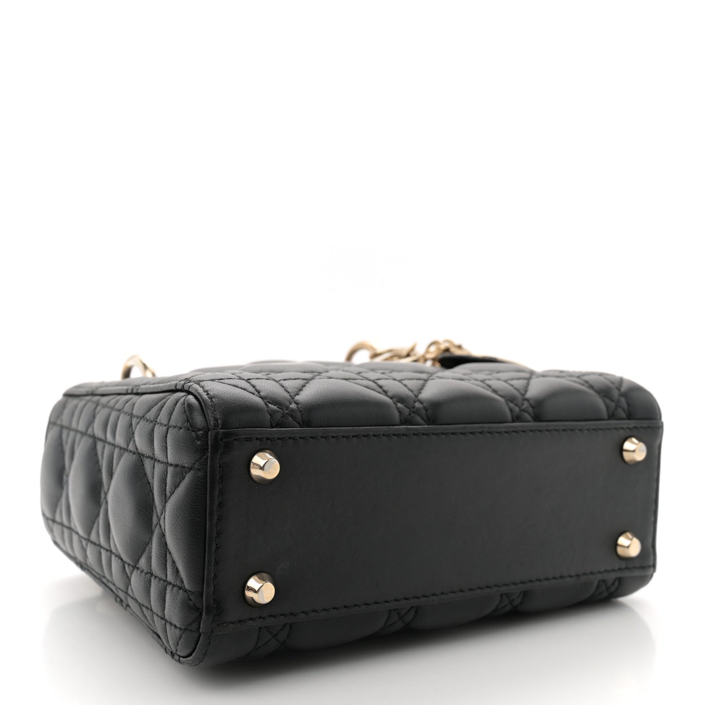Lambskin Cannage Mini Lady Dior Black
