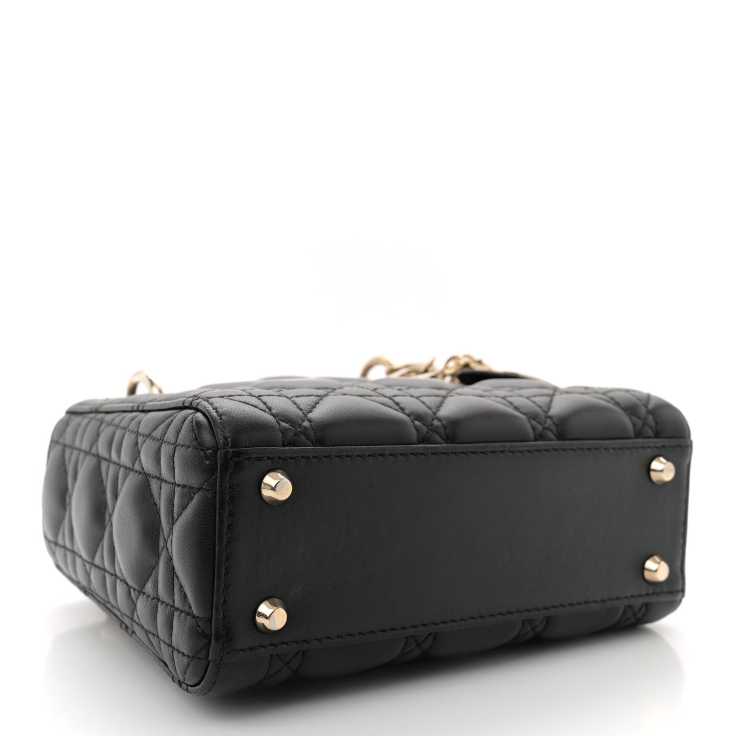 Christian Dior Lambskin Cannage Mini Lady Dior Black 4 of 10