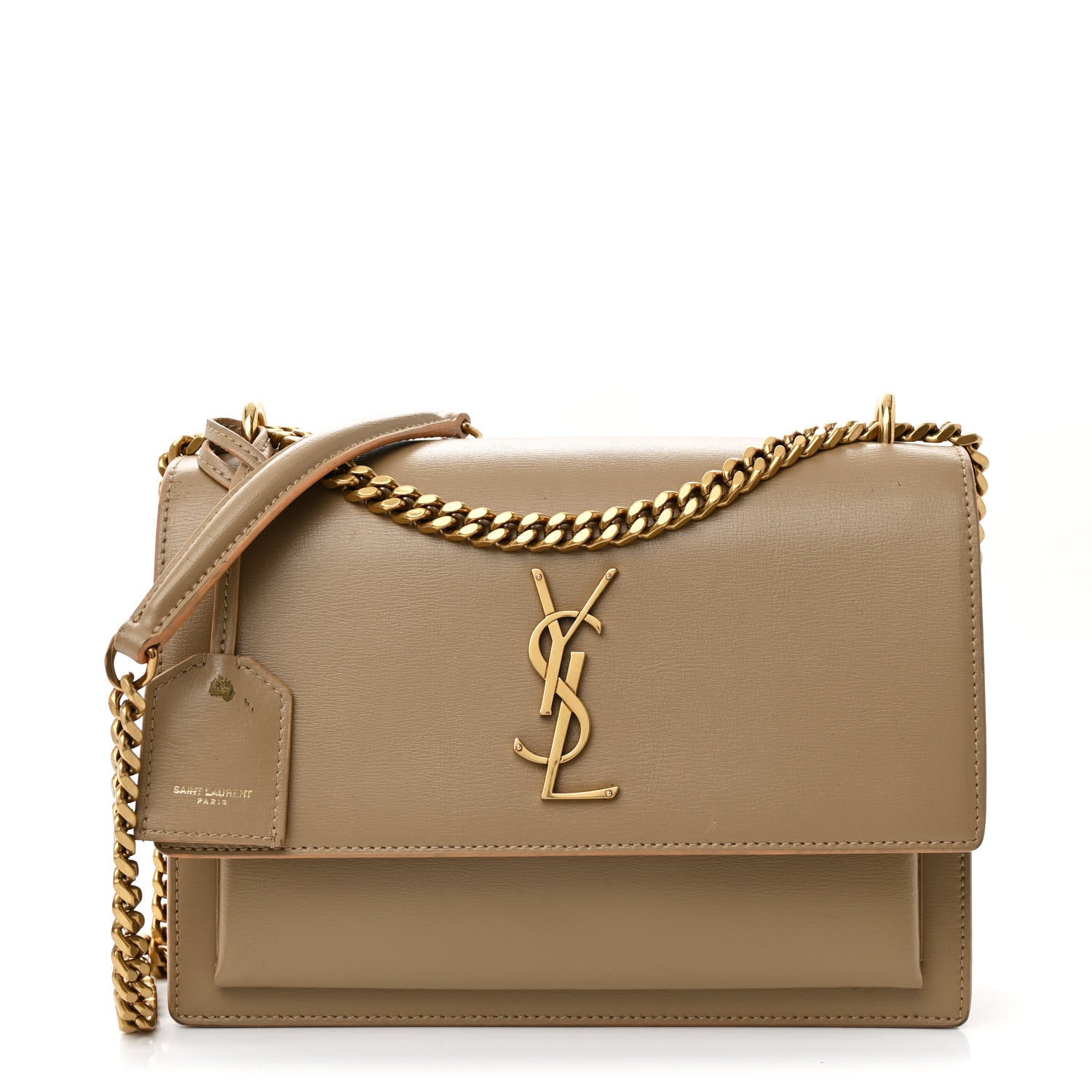 Saint Laurent Calfskin Medium Monogram Sunset Dark Beige 1 of 13