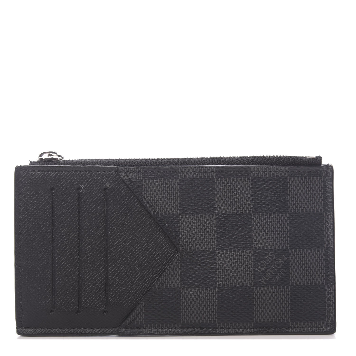 Louis Vuitton Damier Graphite Taiga Coin Card Holder 1 of 7